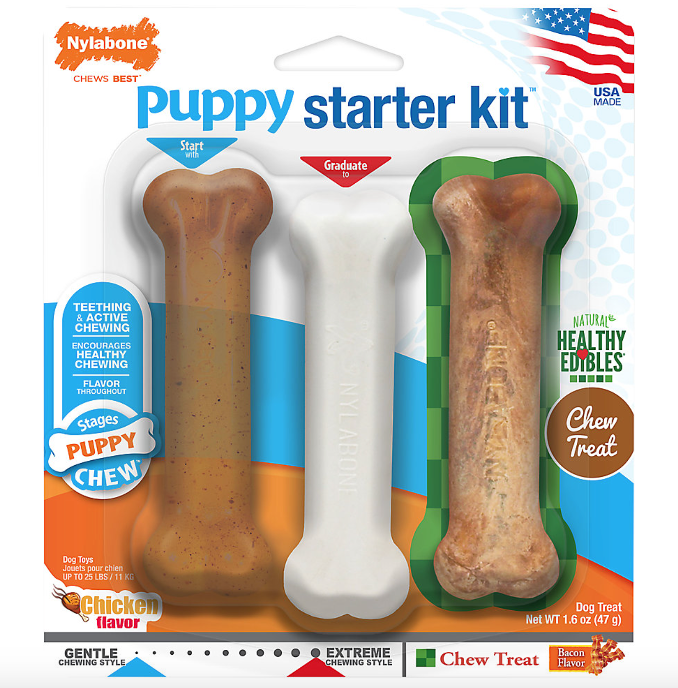  KONG - Puppy Starter Dog Toy Kit - Includes Puppy