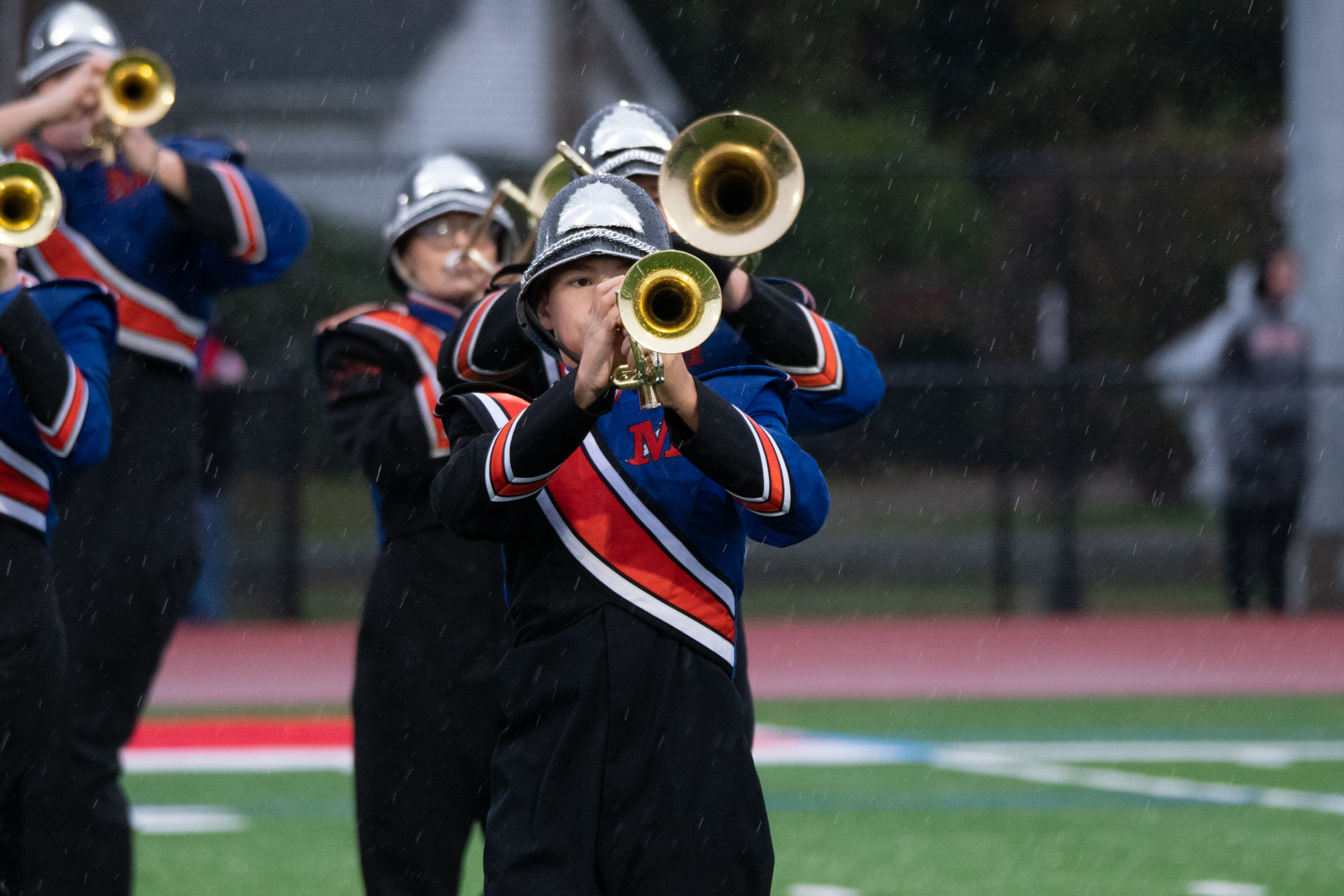 The Millville High School Band performs during the Millville