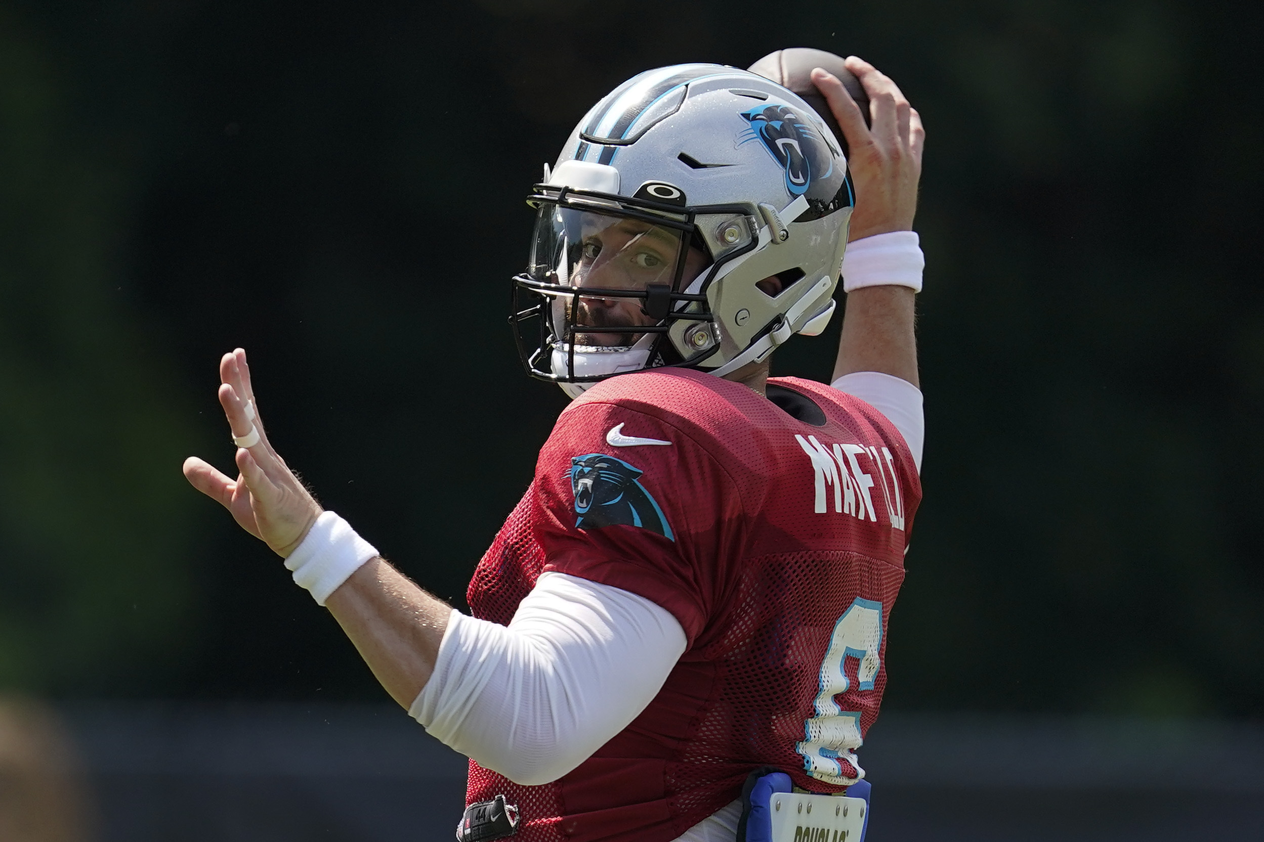 What happened with Baker Mayfield at Carolina Panthers camp on