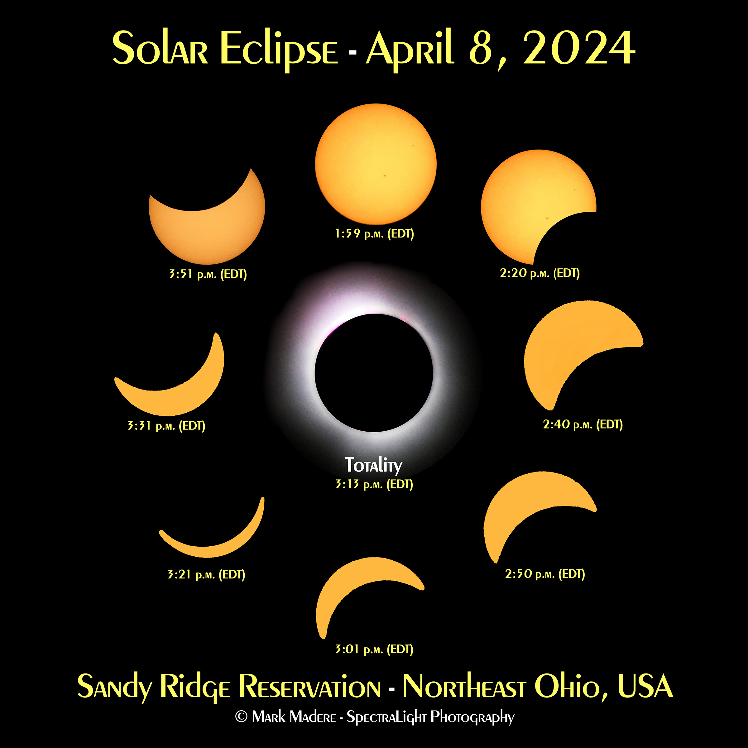 Stages of the total solar eclipse: Mark Madere - cleveland.com