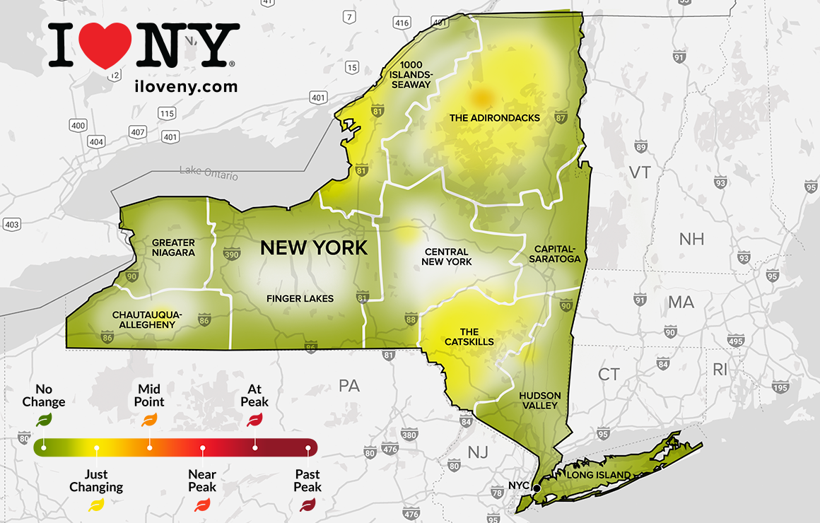 New map york upstate of