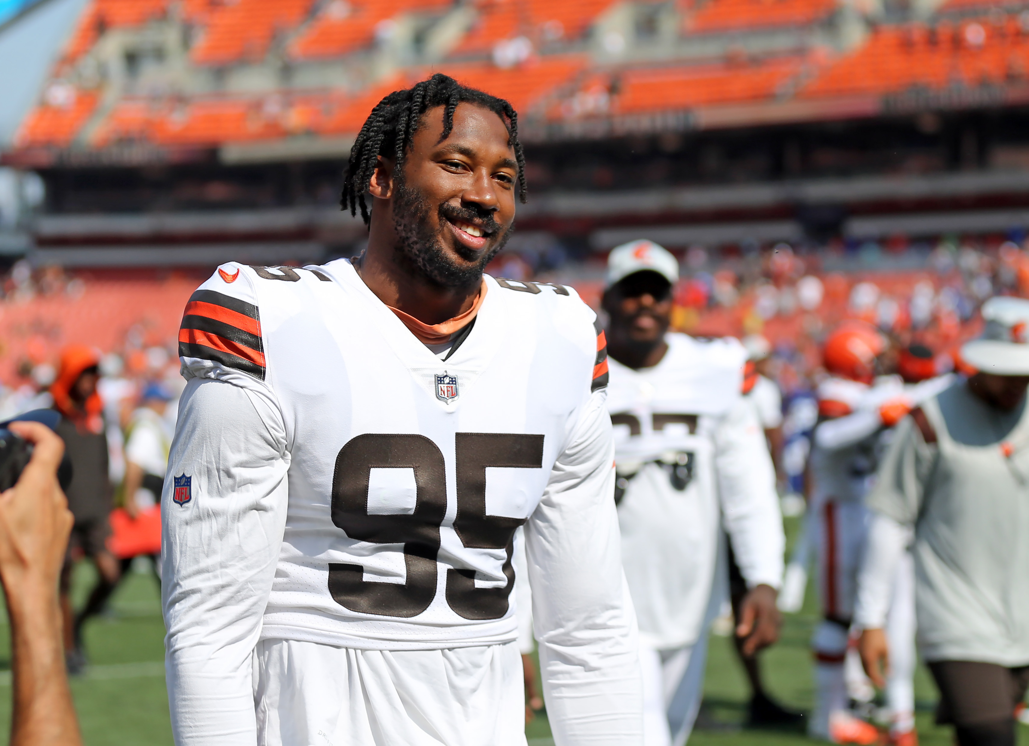 Cleveland Browns Myles Garrett 2019 Salute To Service Nfl 100 Mens