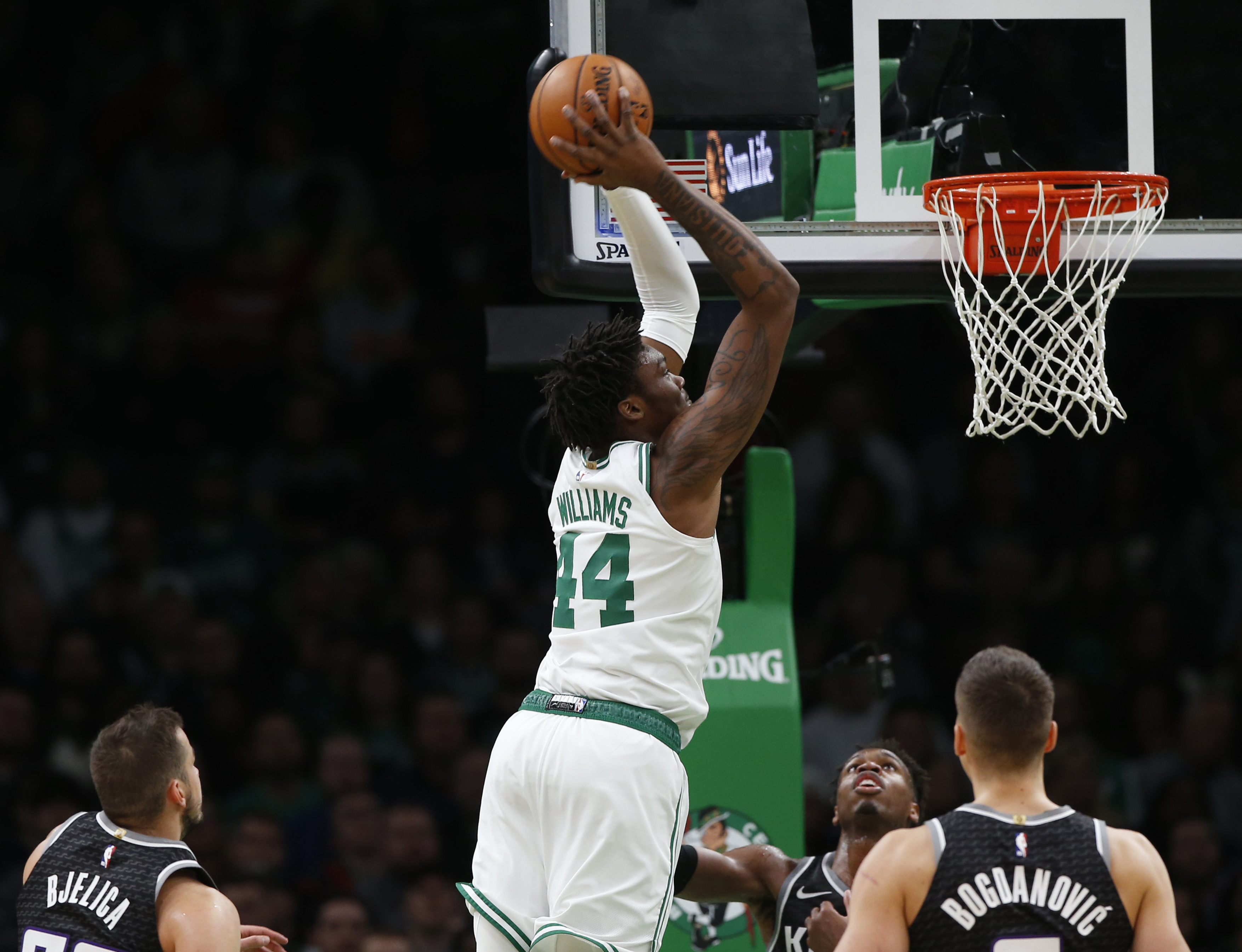 Boston Celtics Robert Williams dunked on Grant Williams in practice I think everybody forgot how explosive he is masslive