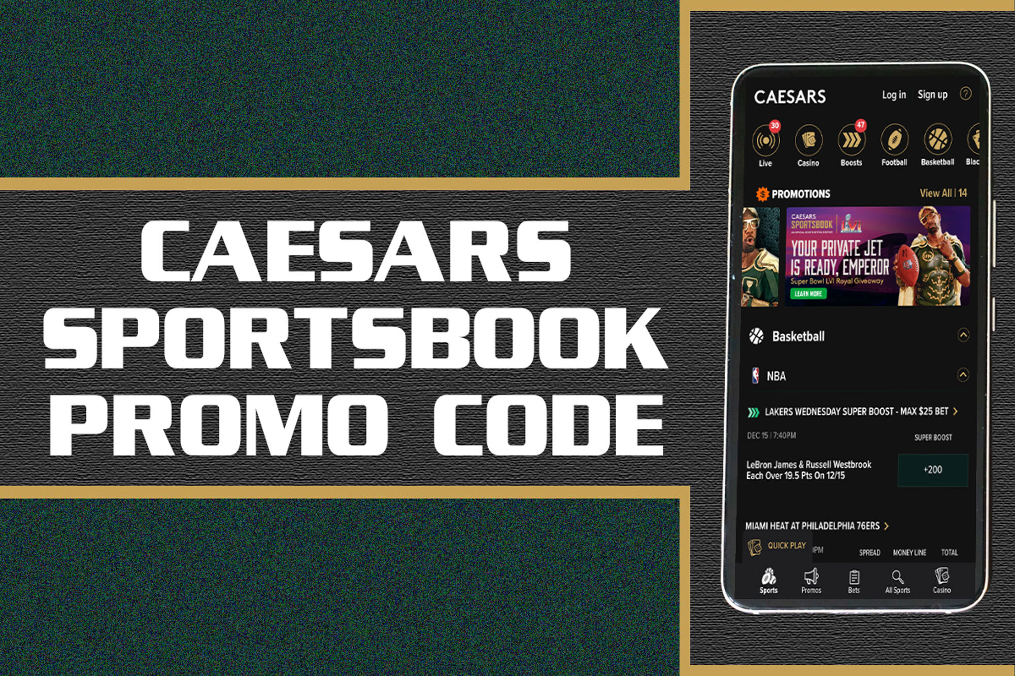 Caesars Sportsbook promo code SLMLIVE1000
