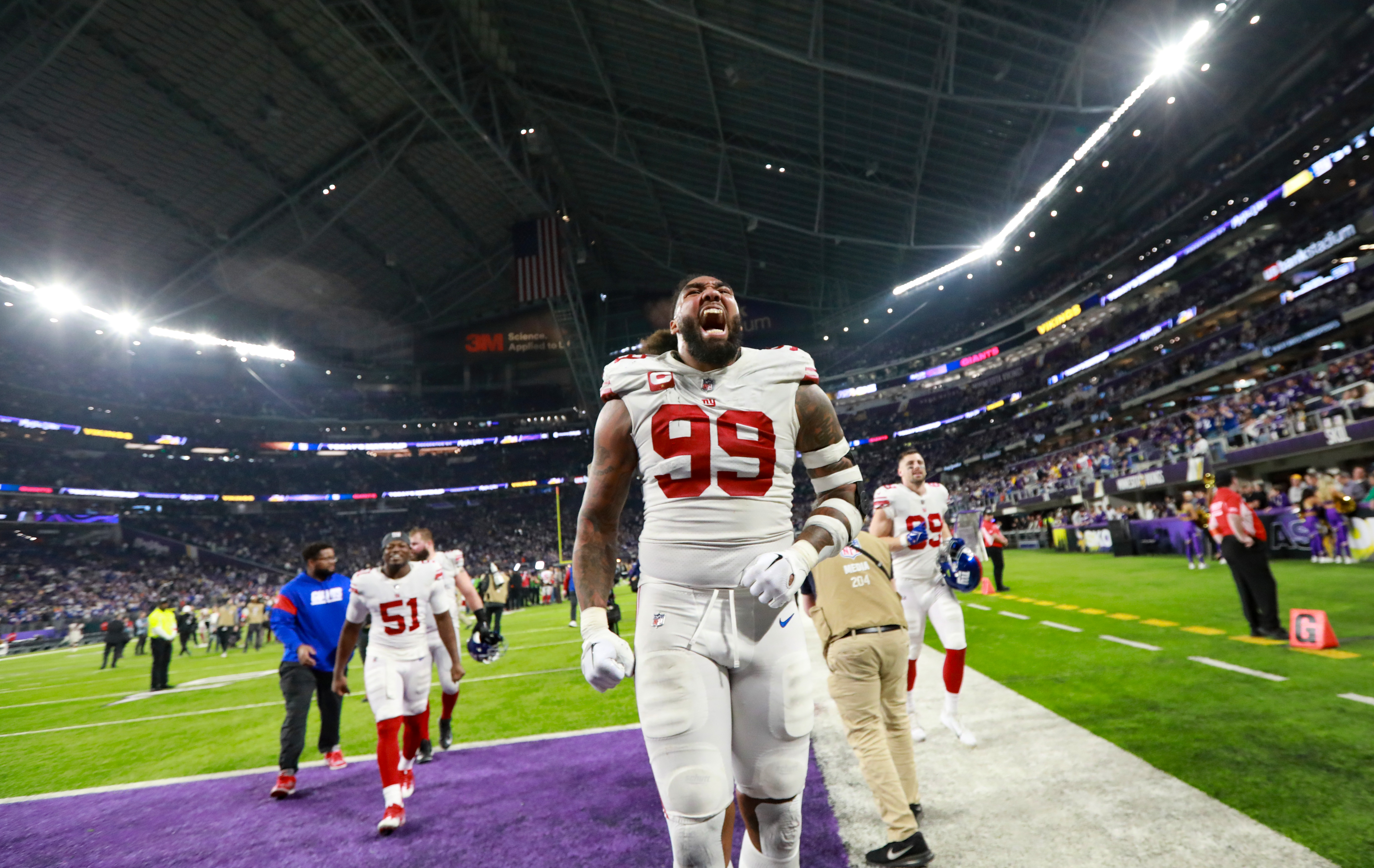 Ludacris performing during Minnesota Vikings vs. New York Giants game Sunday