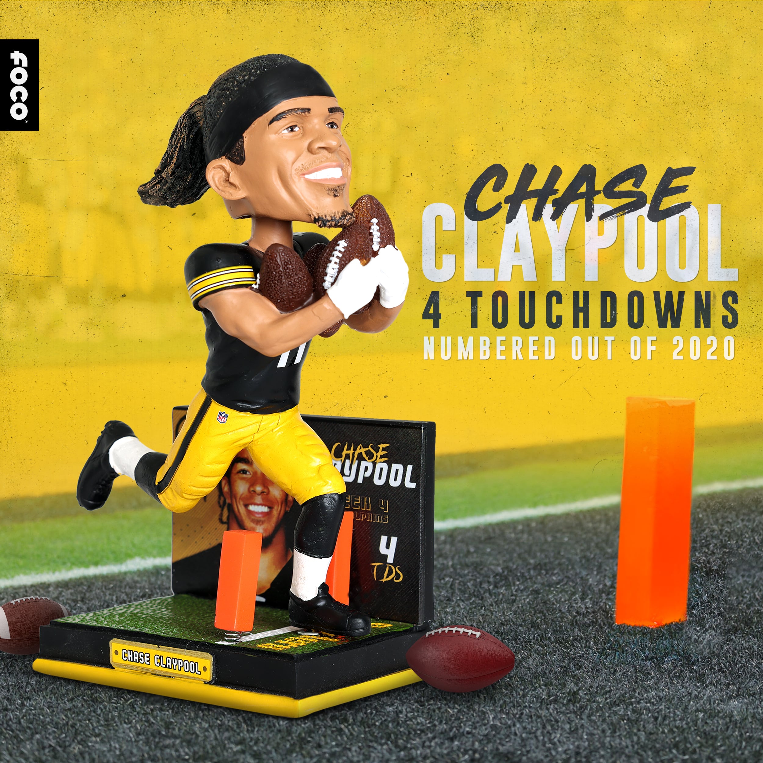 Pittsburgh Steelers Super Bowl XL Champions Mini Bobblehead Scene FOCO