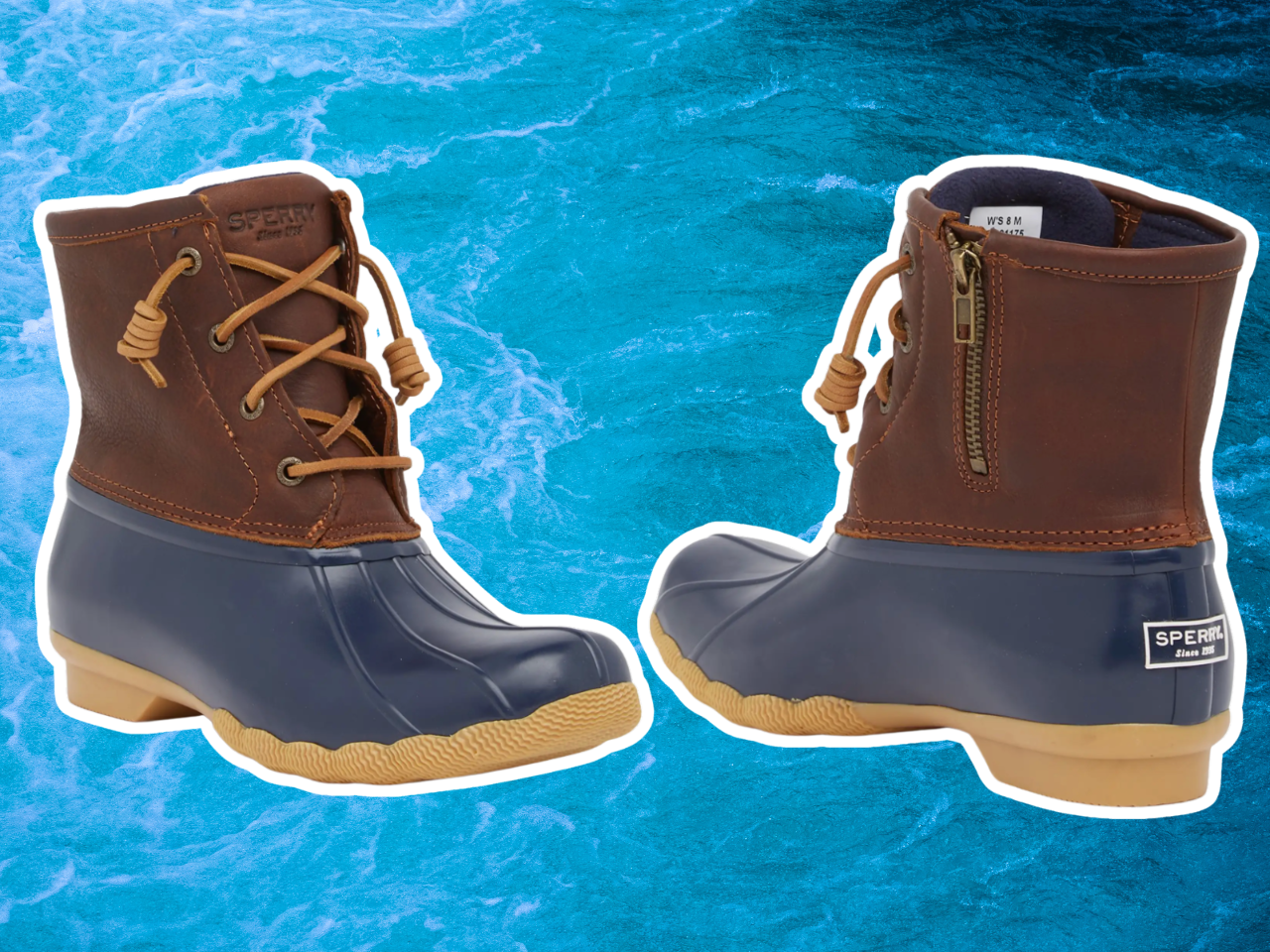 duck boots navy blue