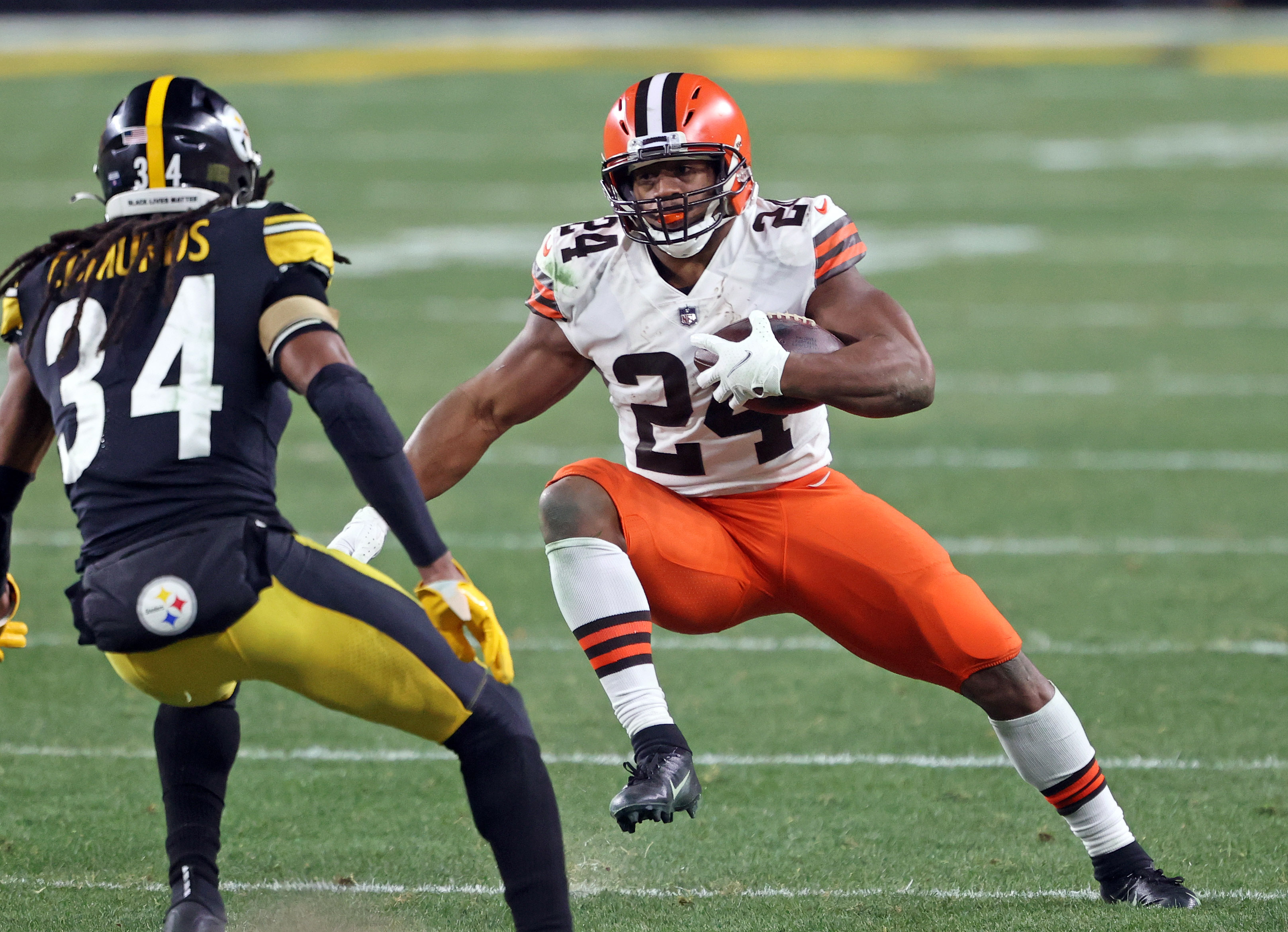 Cleveland Browns Nick Chubb vs. Pittsburgh Steelers, January 10