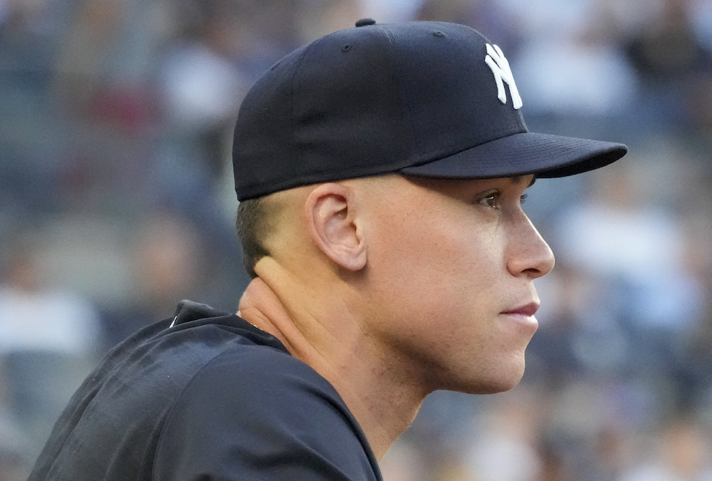 Yankees wearing their BP hats for Friday's game (for a good cause