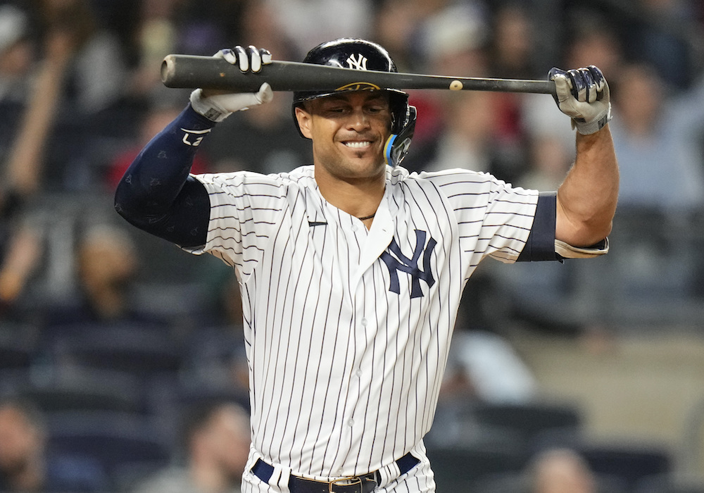 Giancarlo Stanton picked the right time for his signature Yankee