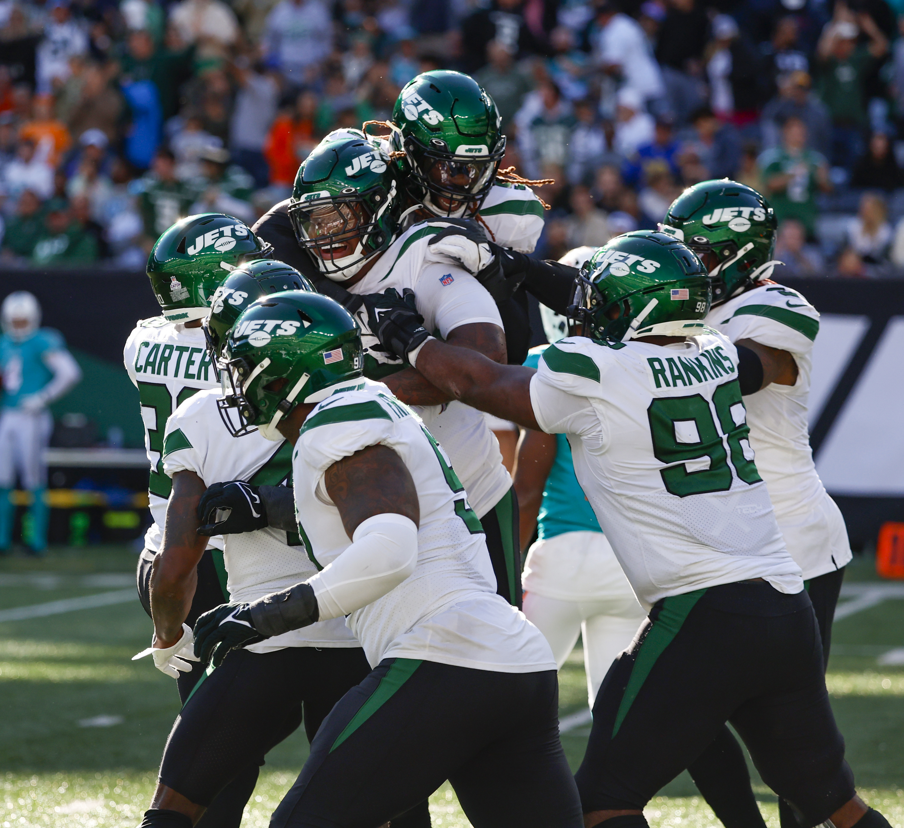 Miami Dolphins wide receiver Cedrick Wilson Jr. (11) runs against the New  York Jets during an NFL football game Sunday, Oct. 9, 2022, in East  Rutherford, N.J. (AP Photo/Adam Hunger Stock Photo - Alamy