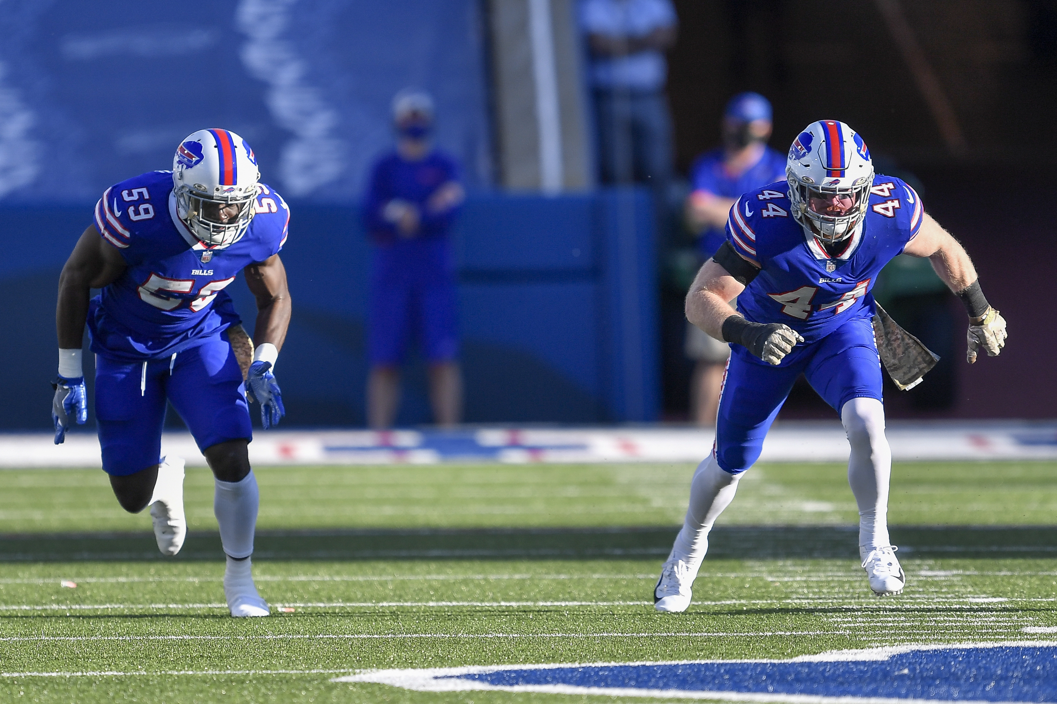 Buffalo Bills linebacker Tyler Matakevich (44) covers a kick during an NFL  football game, Sunday, Oct. 9, 2022, in Orchard Park, NY. (AP Photo/Matt  Durisko Stock Photo - Alamy