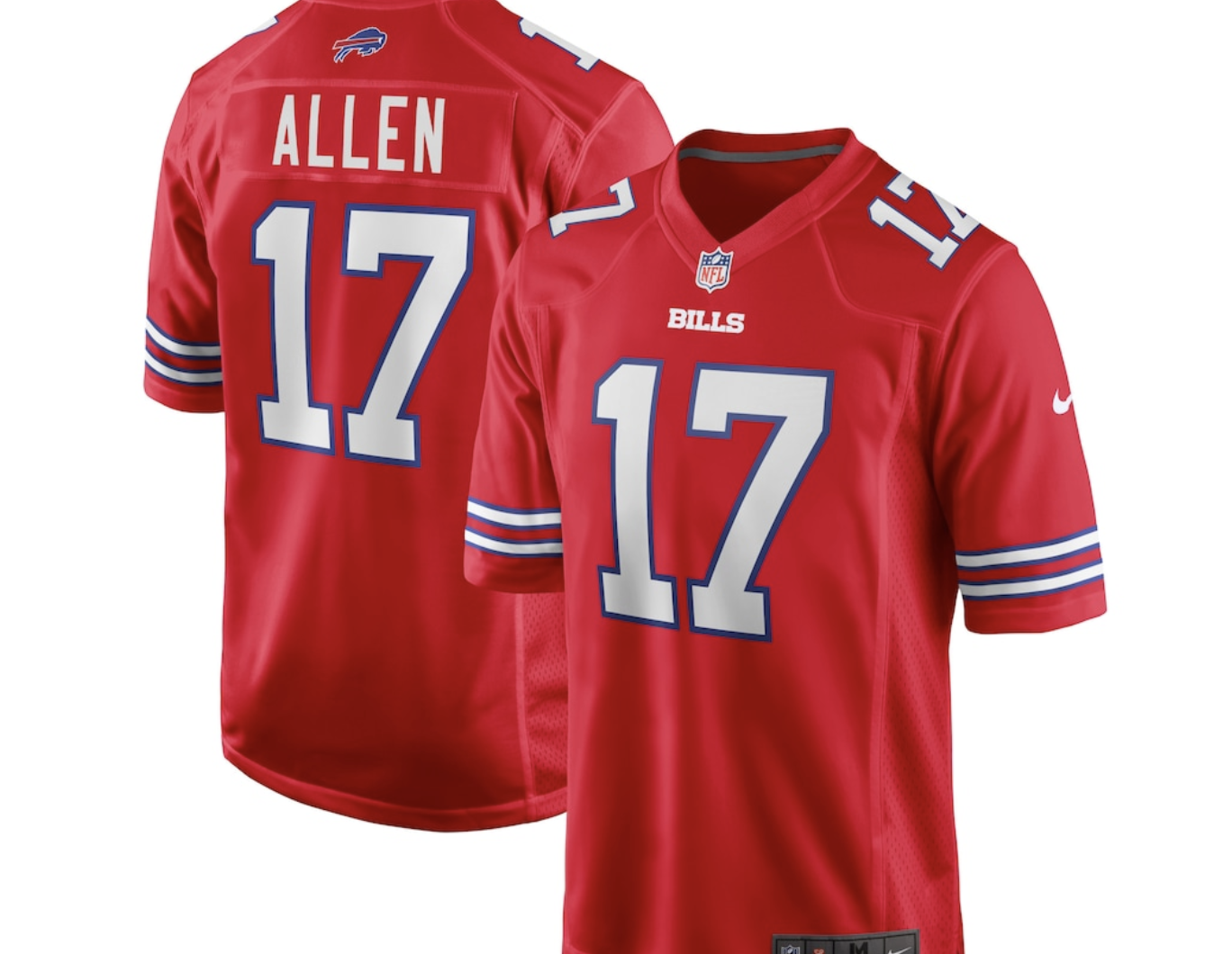 Details about   new men's stitched Allen jersey S to 3XL colors bue/ white/ red/ Navy Bills 