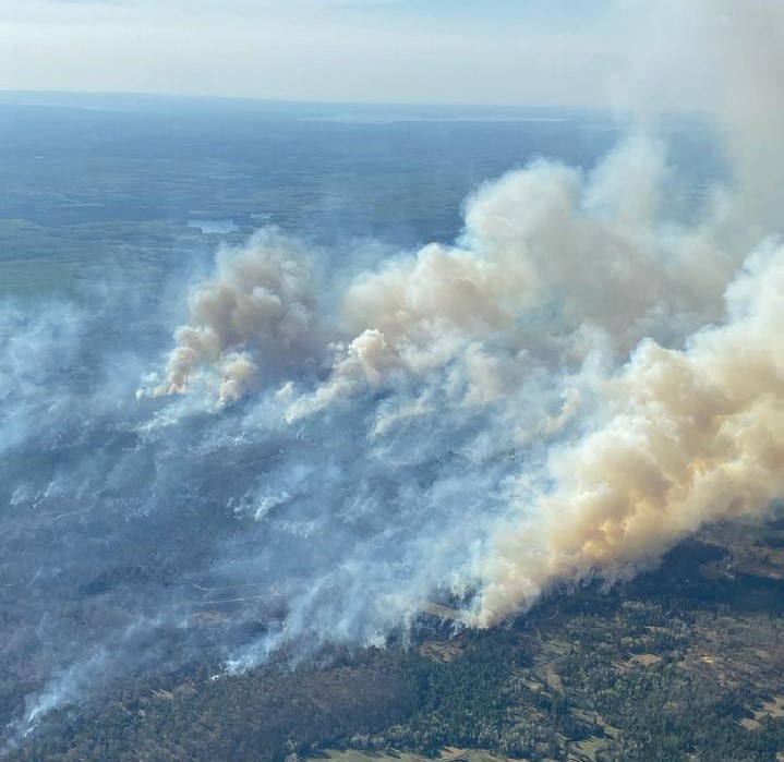 Lightning caused 2,300-acre wildfire in Northern Michigan, officials say