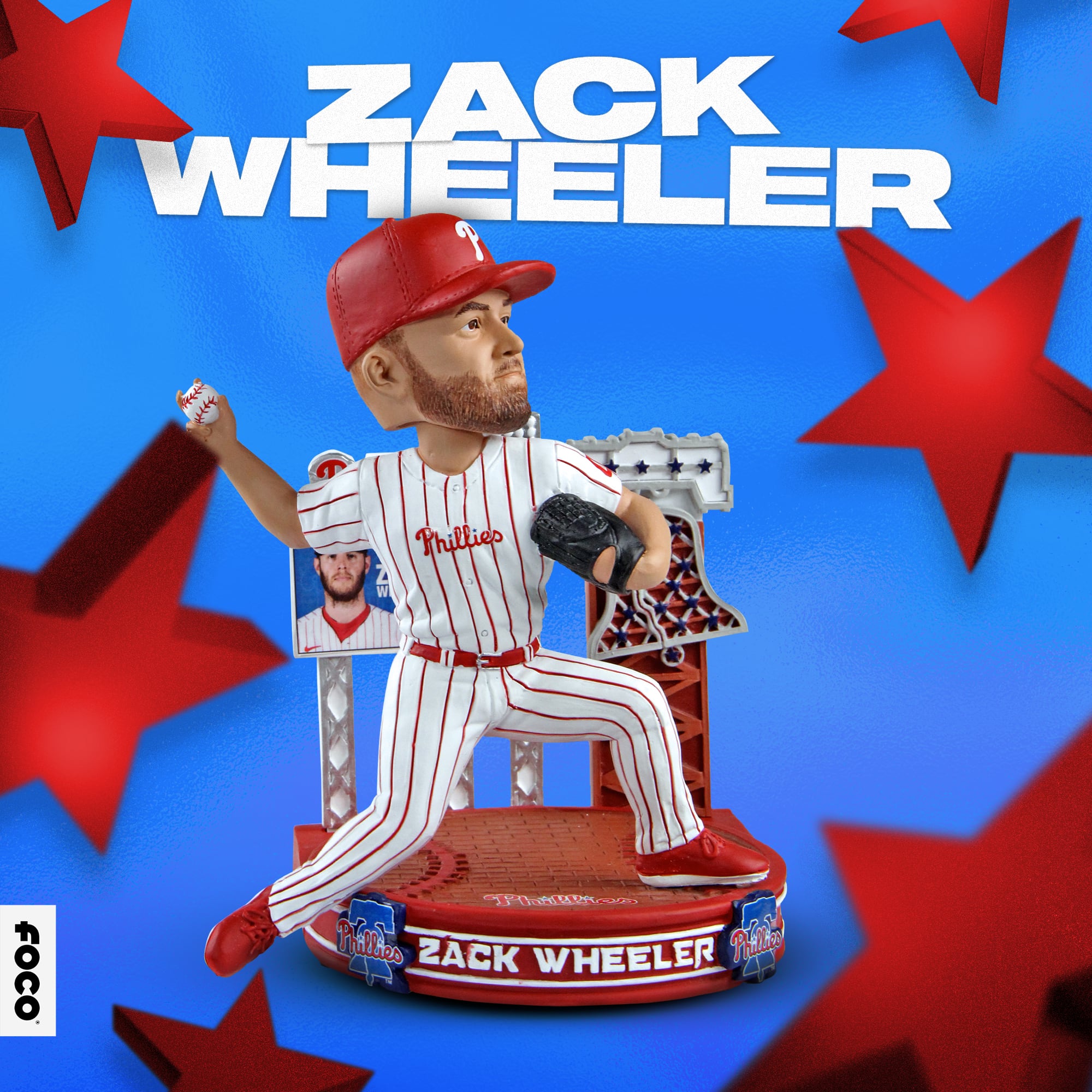 Zack Wheeler Philadelphia Phillies Light The Bell Bobblehead FOCO