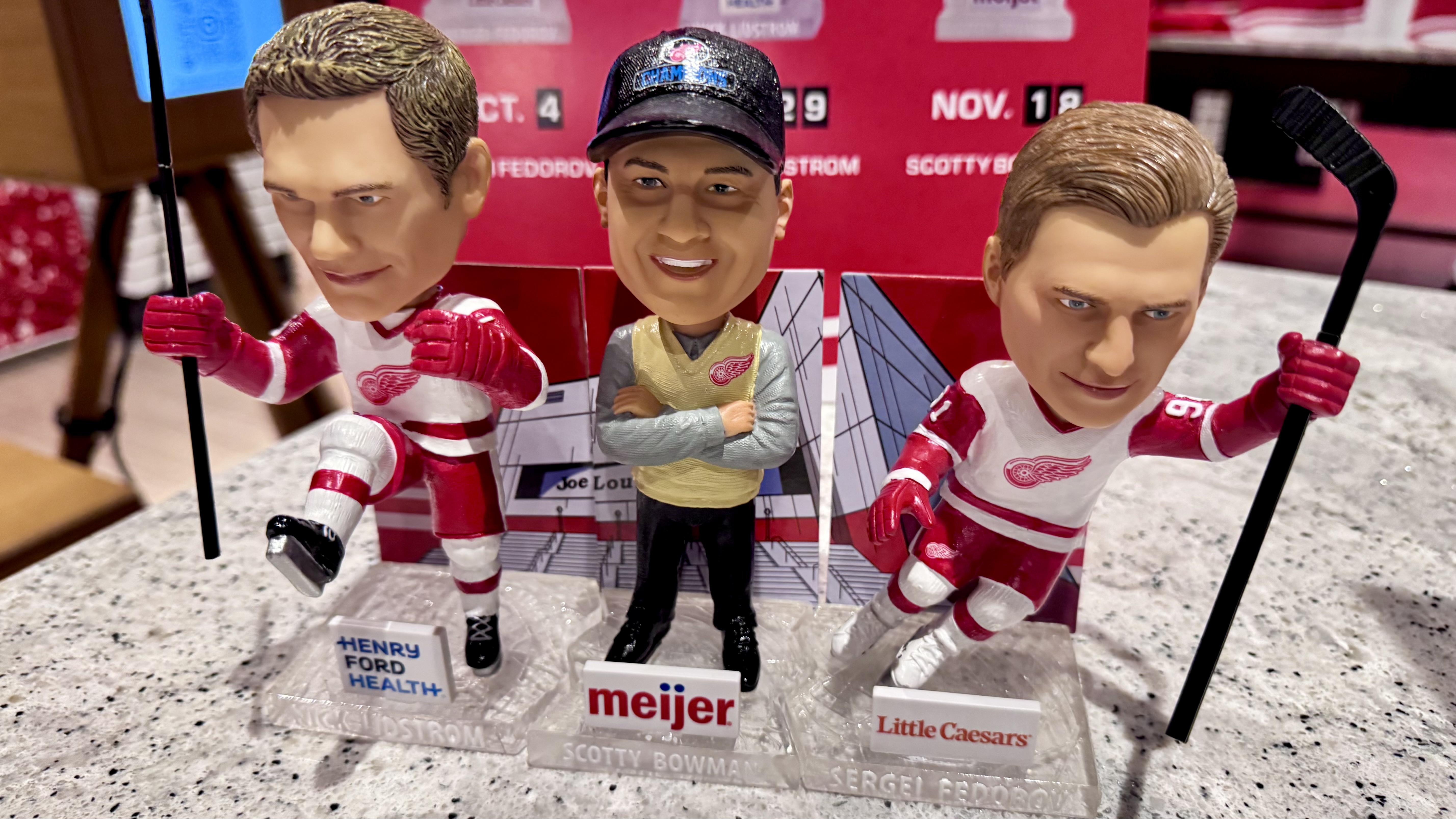 Red Wings 25th anniversary Stanley Cup champ Bobbleheads among new
