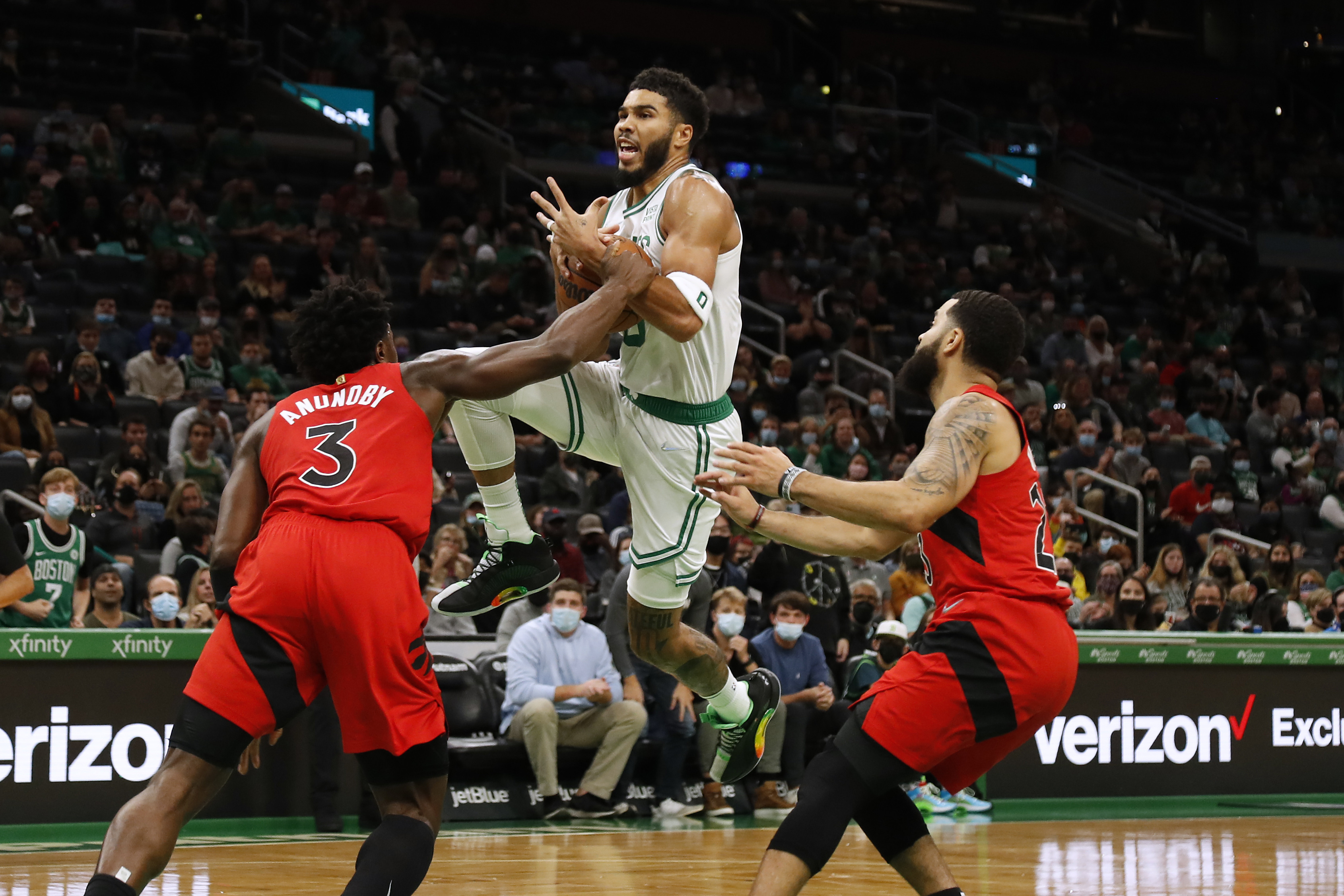 Tatum takes revolutionary Nike Adapt BB for a spin as Celtics rip Raptors