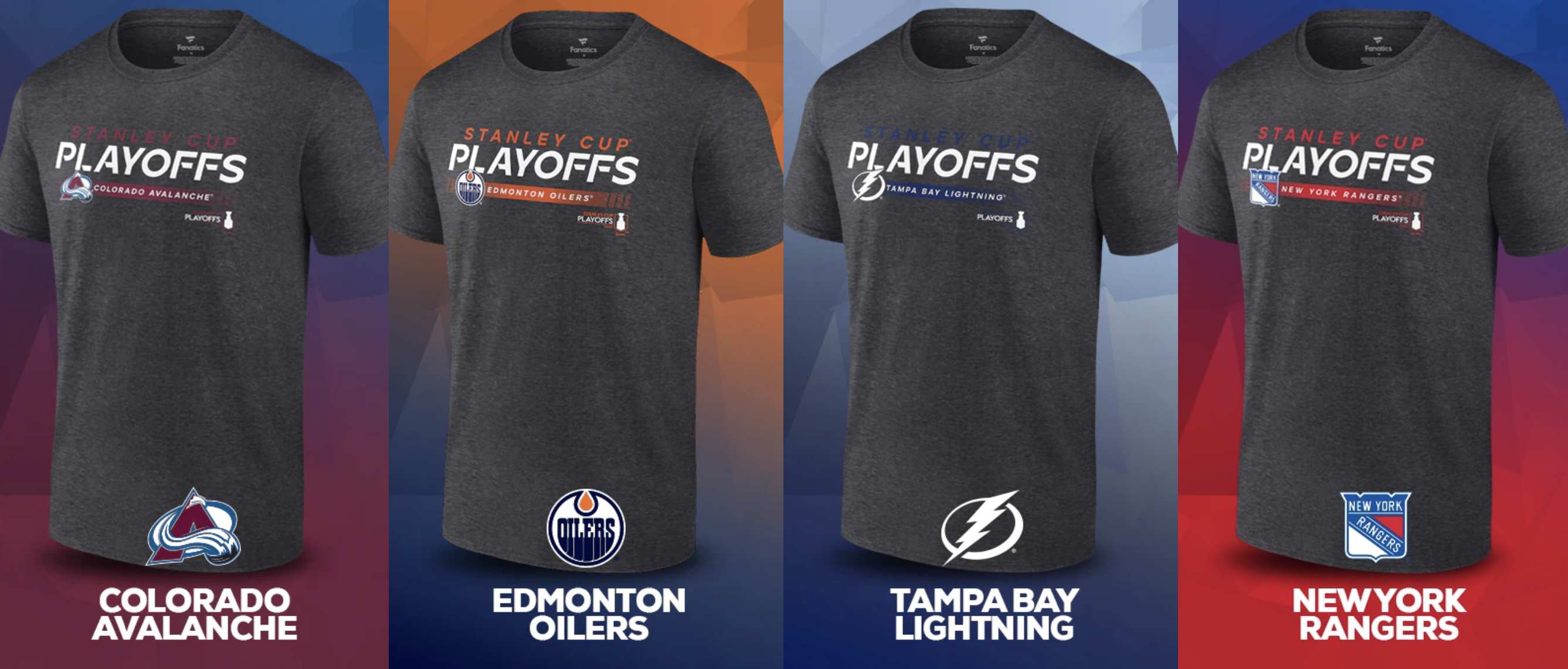 Where to buy 2022 Stanley Cup Playoffs gear for Avalanche, Oilers, Rangers, Lightning online