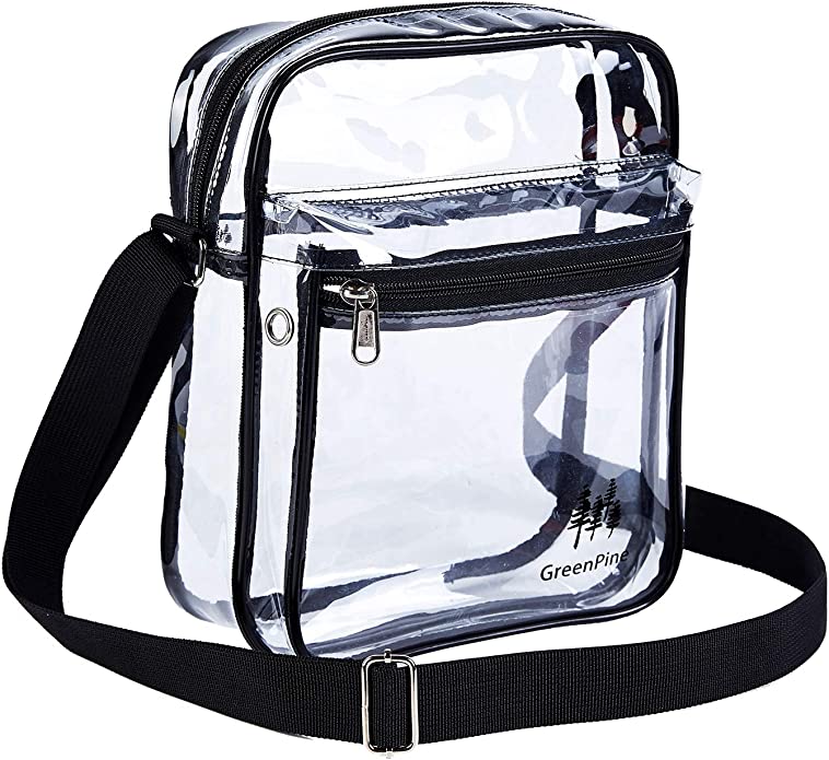  Clear Crossbody Bag Stadium Approved, TPU Shoulder Bags With  Adjustable Strap, Zipped Pockets for NFL, NBA, Sports, Concert : Sports &  Outdoors