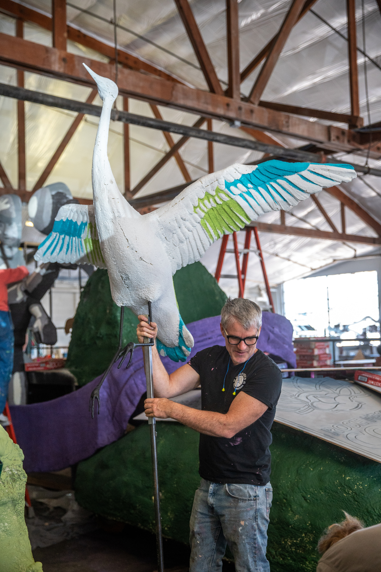 Portland Rose Festival 2026 float decorating at the Big Float Barn ...