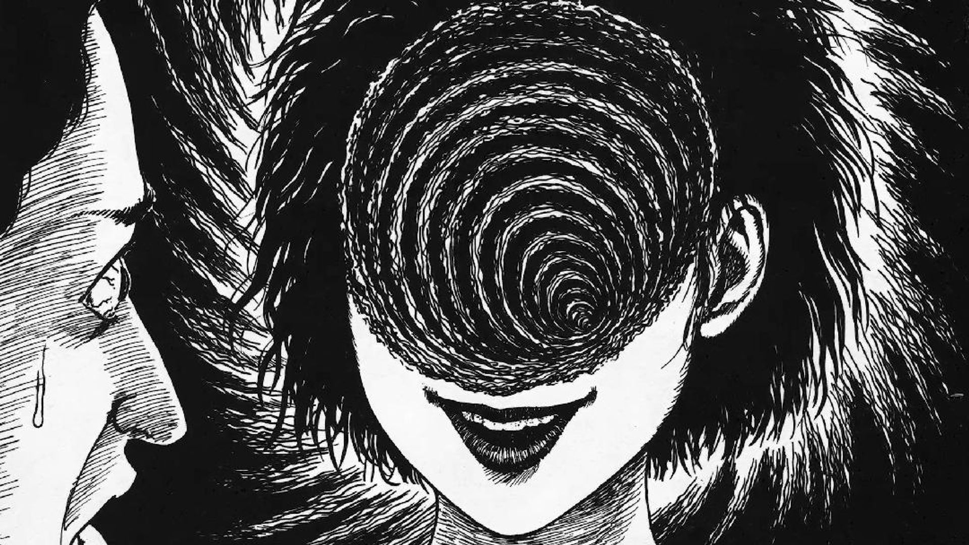 Animation of Junji Ito's 'Uzumaki' on Toonami running in circles