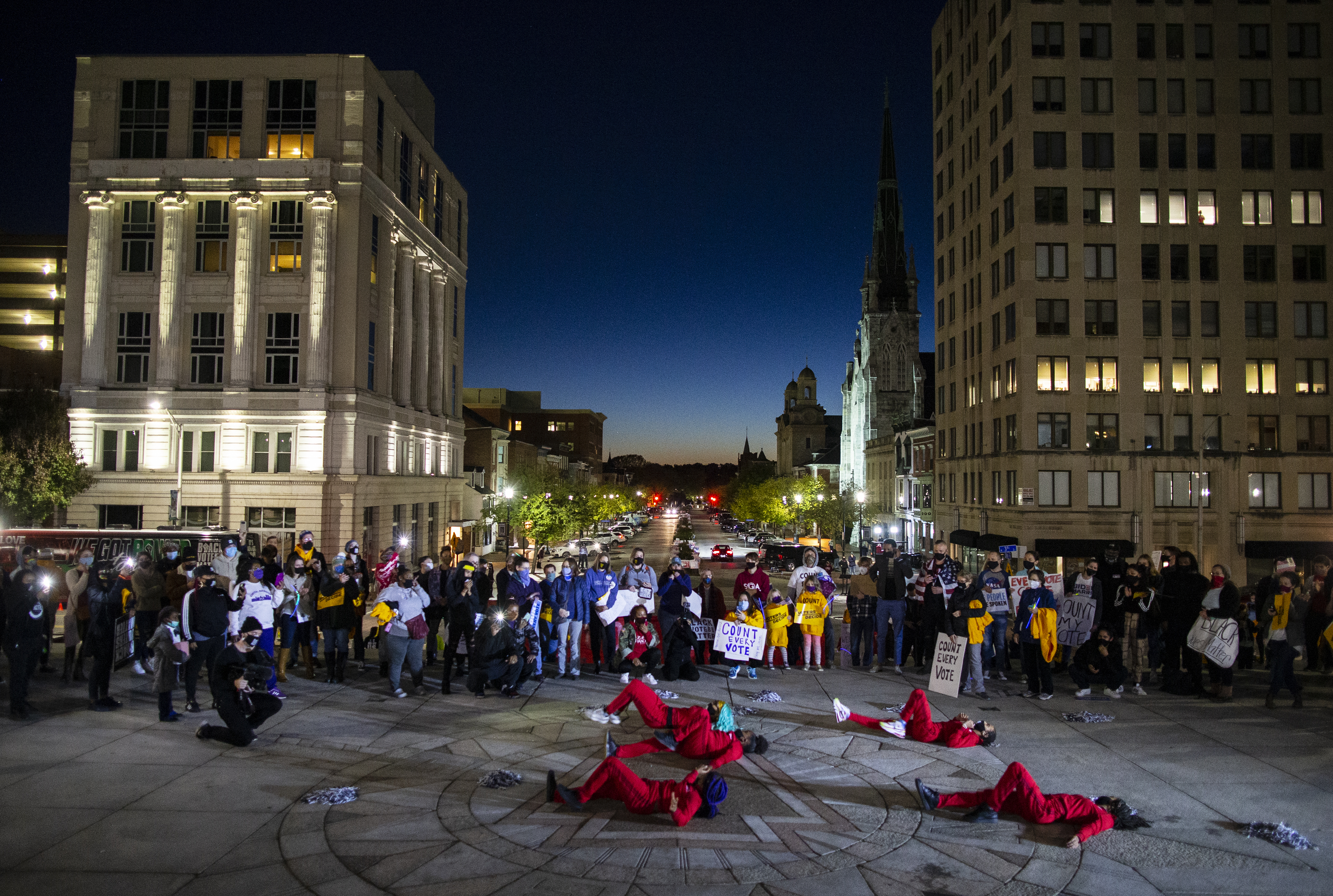 Rally to Count Every Vote on the Capitol steps in Harrisburg ...