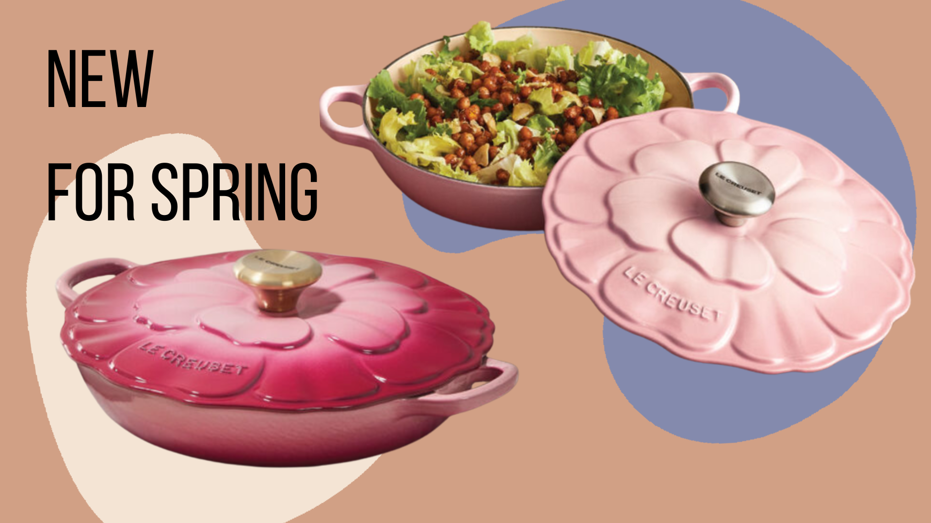 LE CREUSET 花型鍋 パープル Le Creuset Flower Cocotte