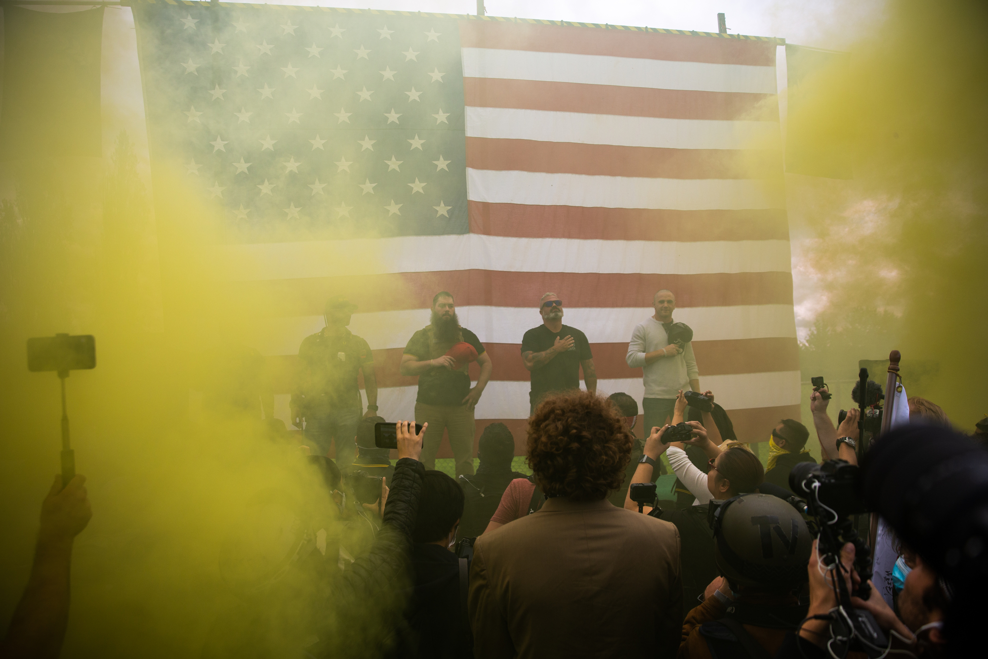 Proud Boys rally at Delta Park in Portland on Sept. 26, 2020 ...