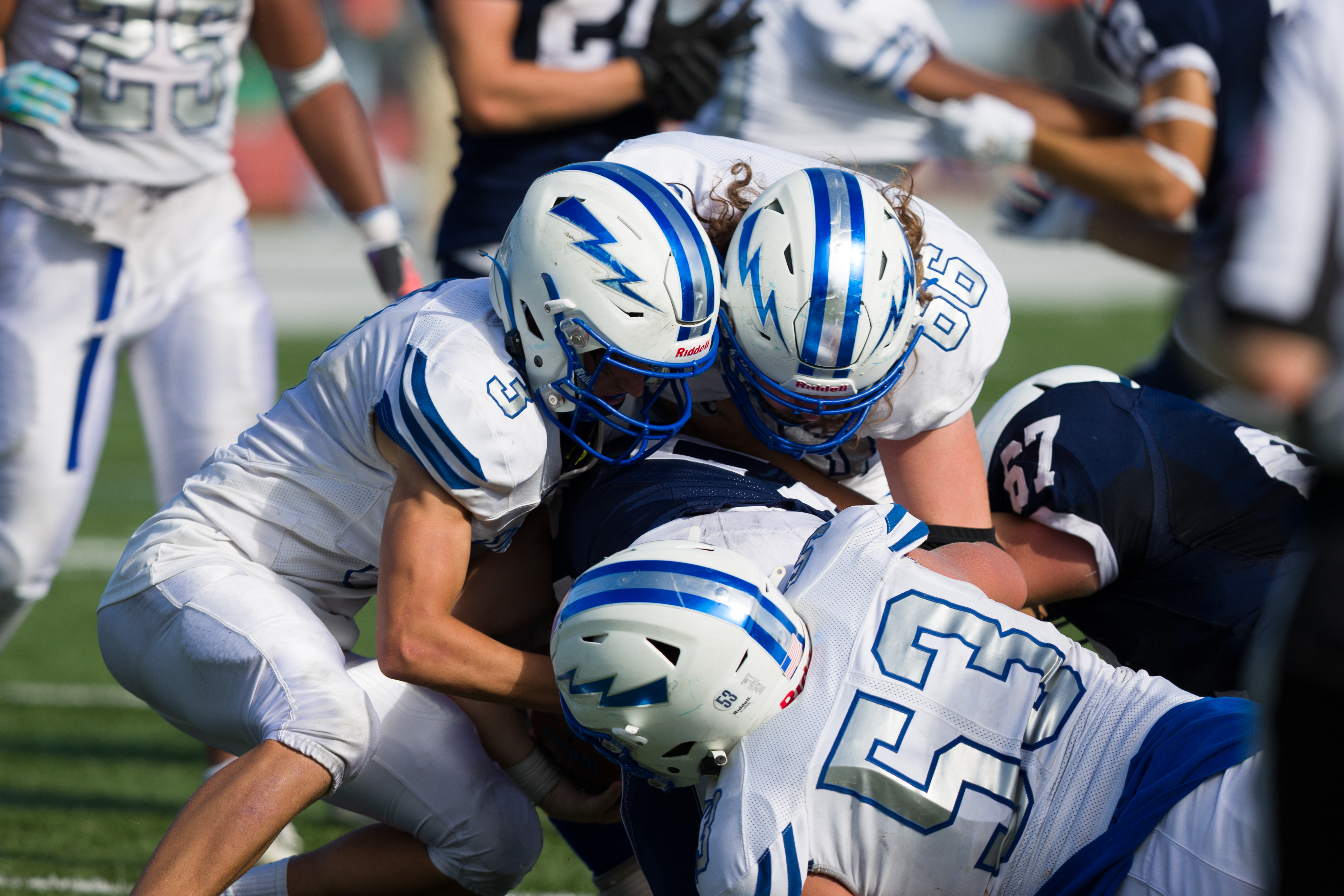 Montville NJ quarterback Michael Burke can run, pass, tackle