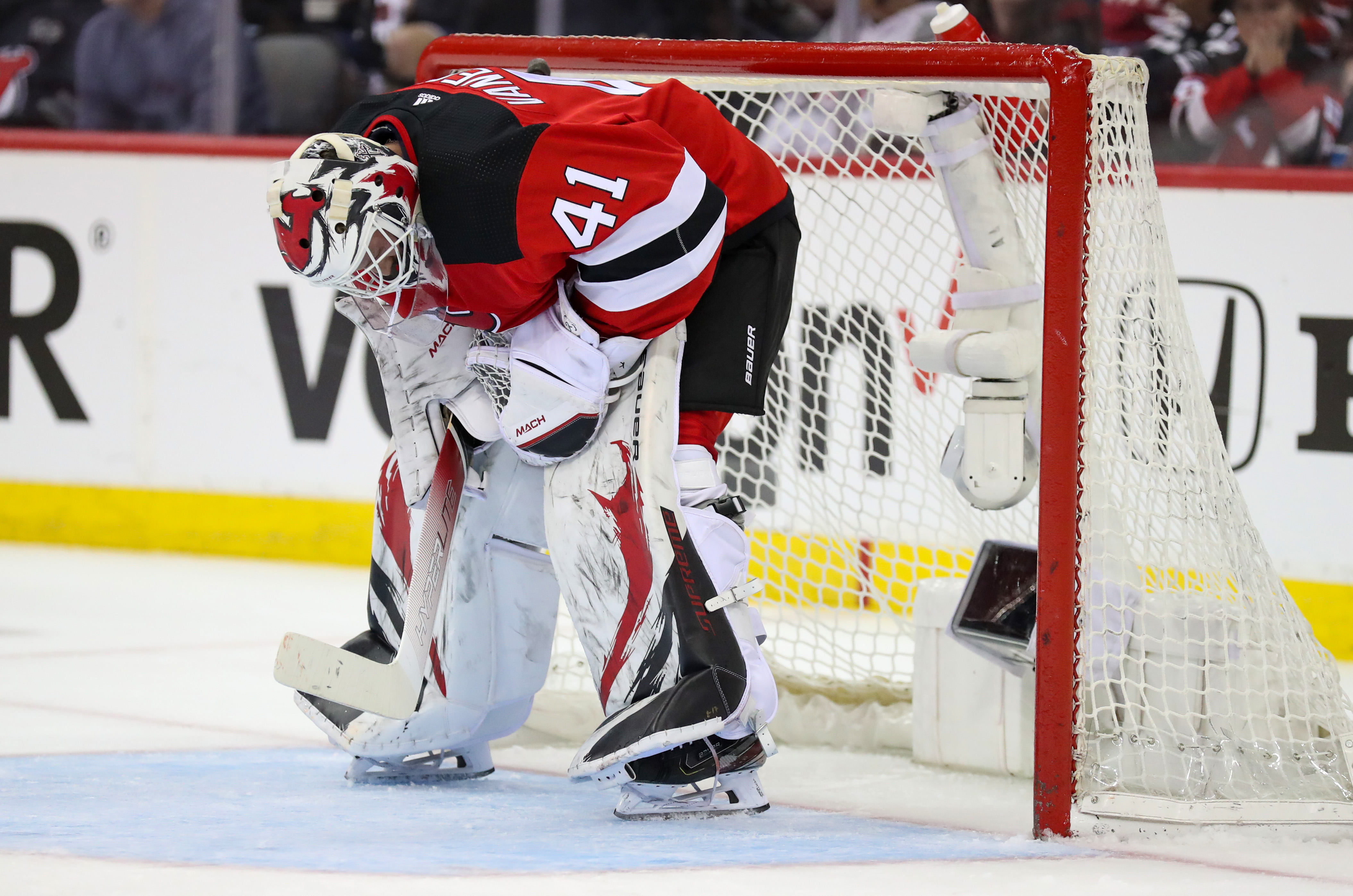 Exhausted Devils get run out of building, lose Game 1 to Huricanes