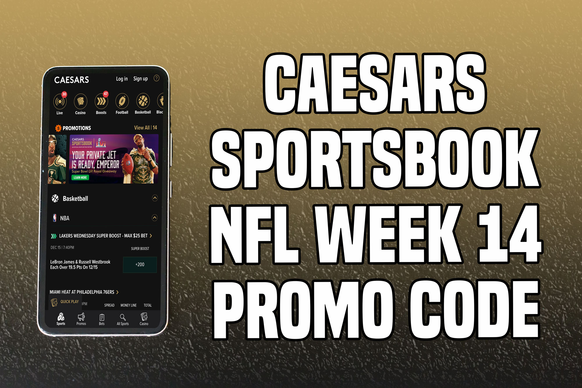 Caesars promo code: Get $1,250 first-bet insurance on NFL, NBA