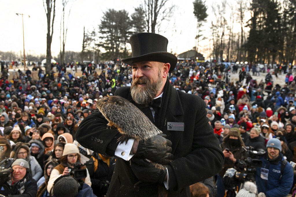 Punxsutawney Phil Sees His Shadow During Annual Groundhog Day Event In 