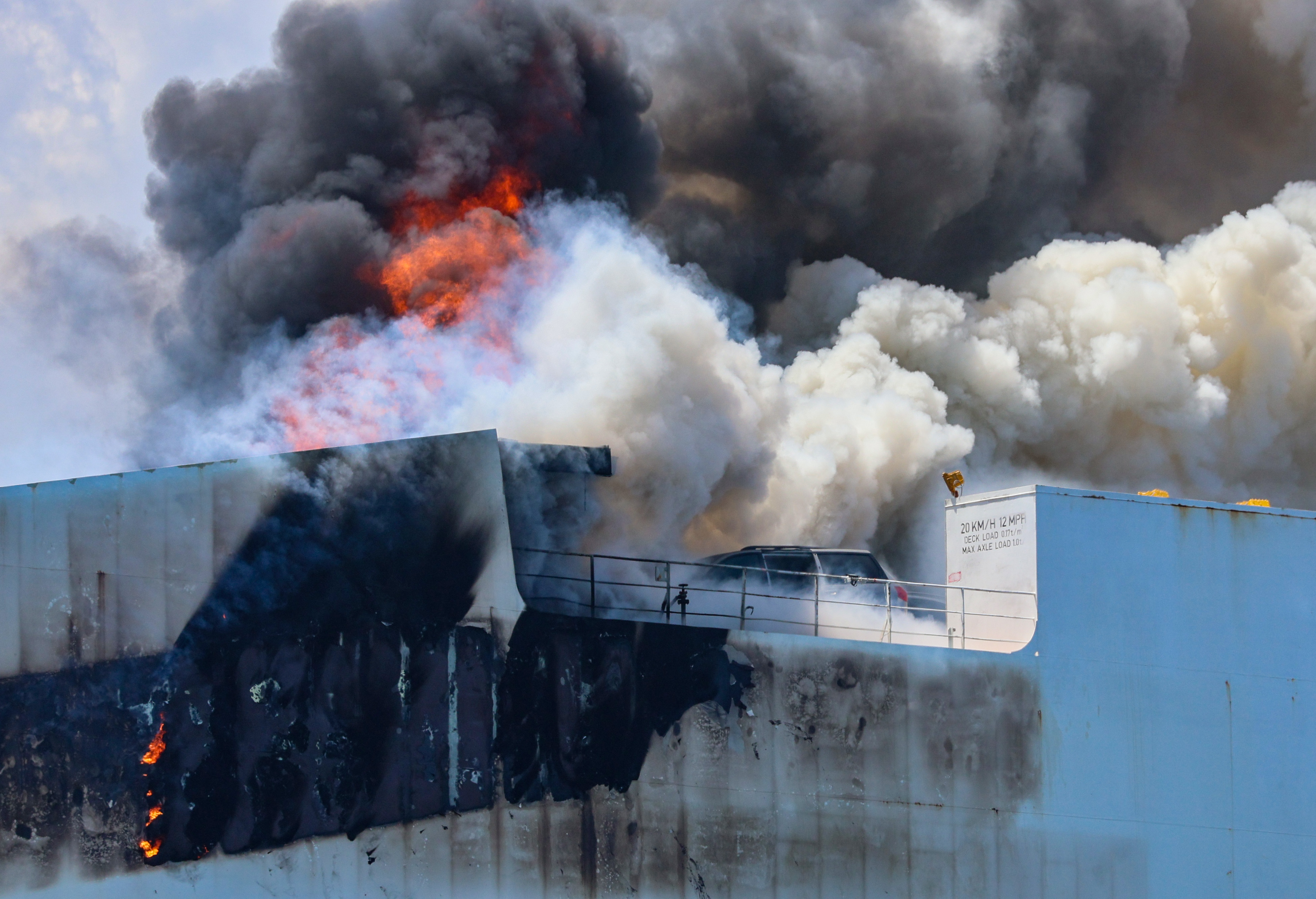 Cargo boat fire that killed two firefighters put out after six days - X101  Always Classic