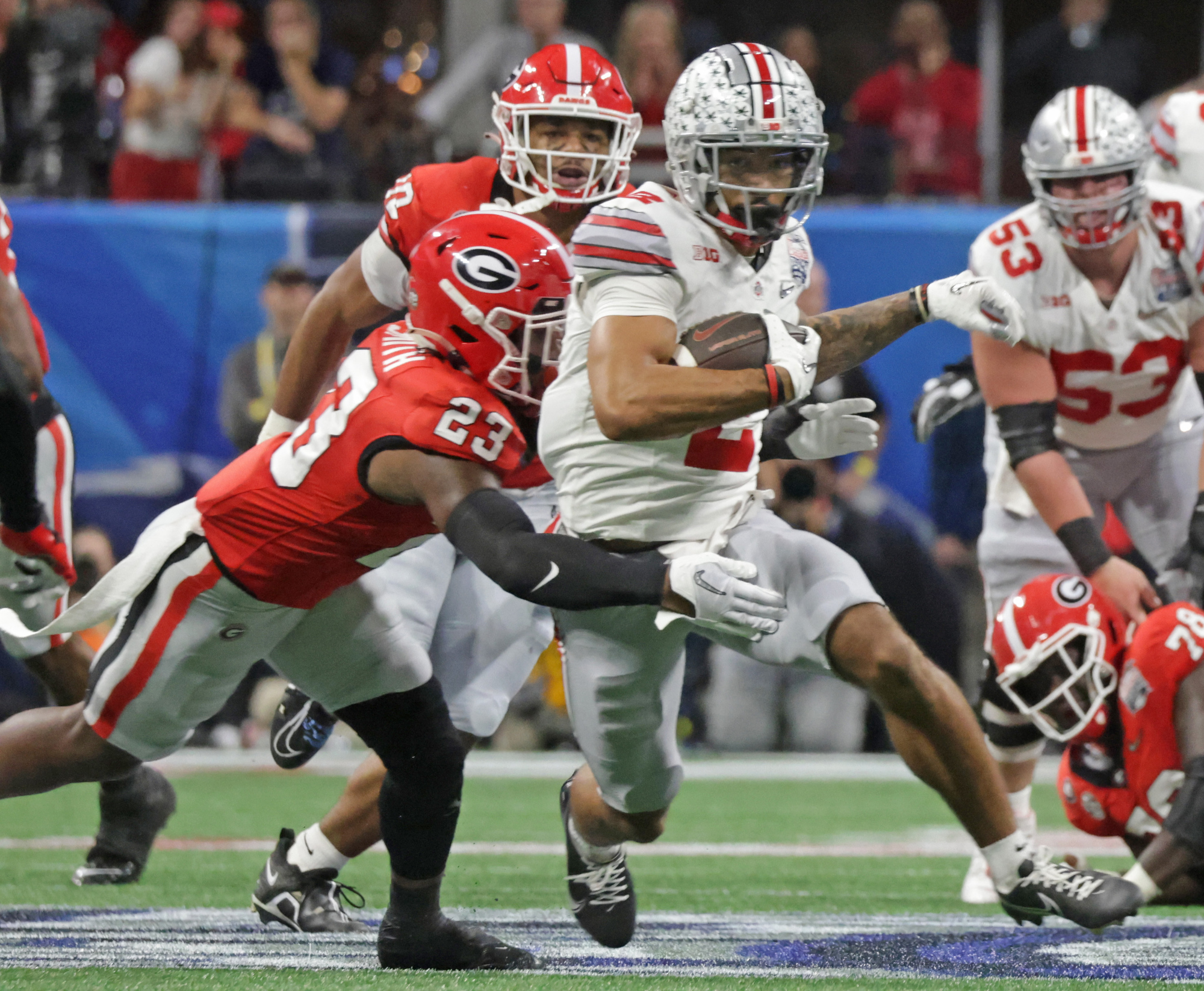 Ohio State WR Marvin Harrison Jr. plays in Apple Watch, designer cleats