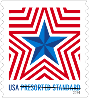 USPS Red White and Blue Forever Stamps - 20 Stamps