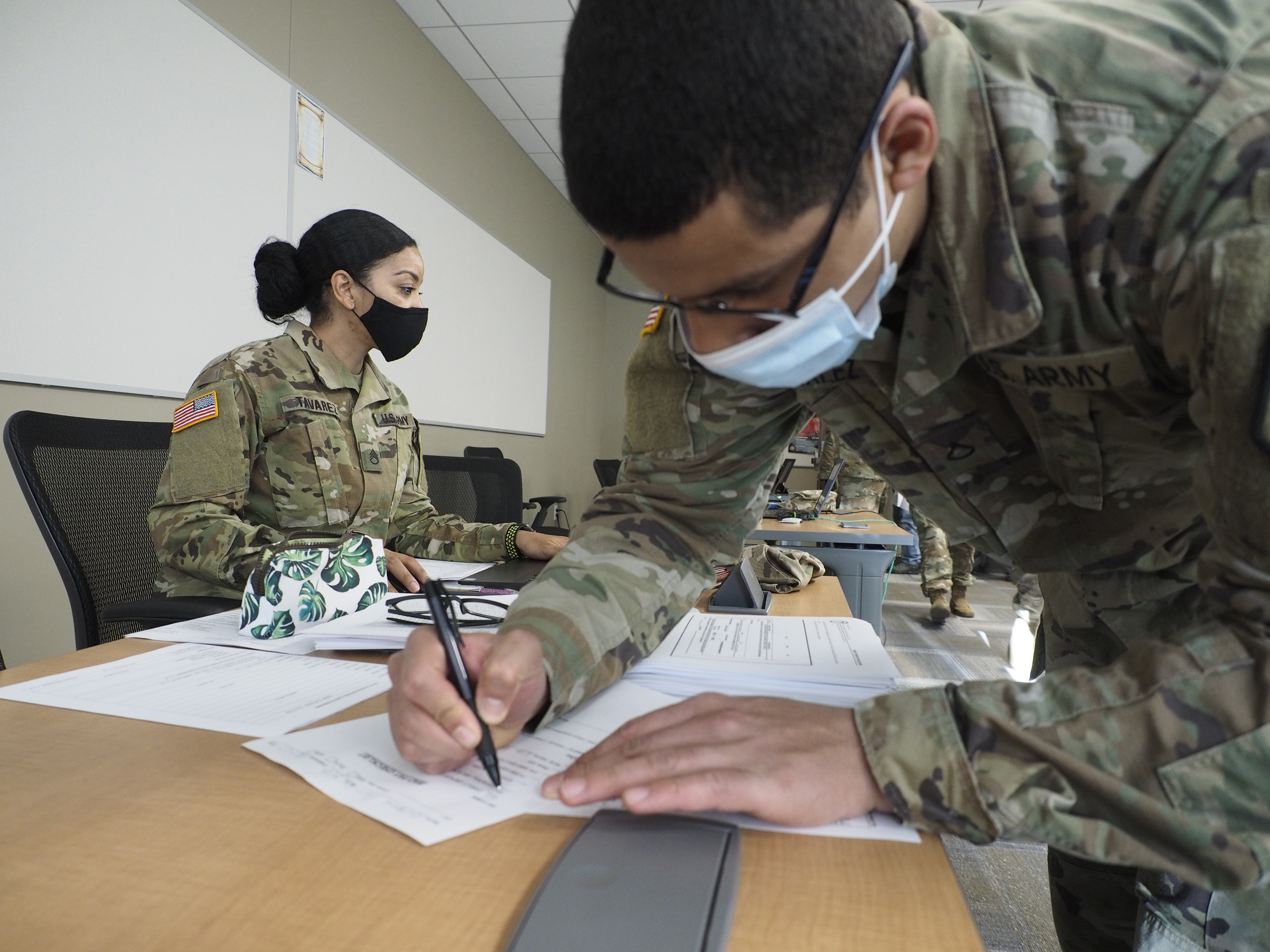 New Soldiers Inprocessing Members of the N.J. National Guard are inprocessed for deployment to ...