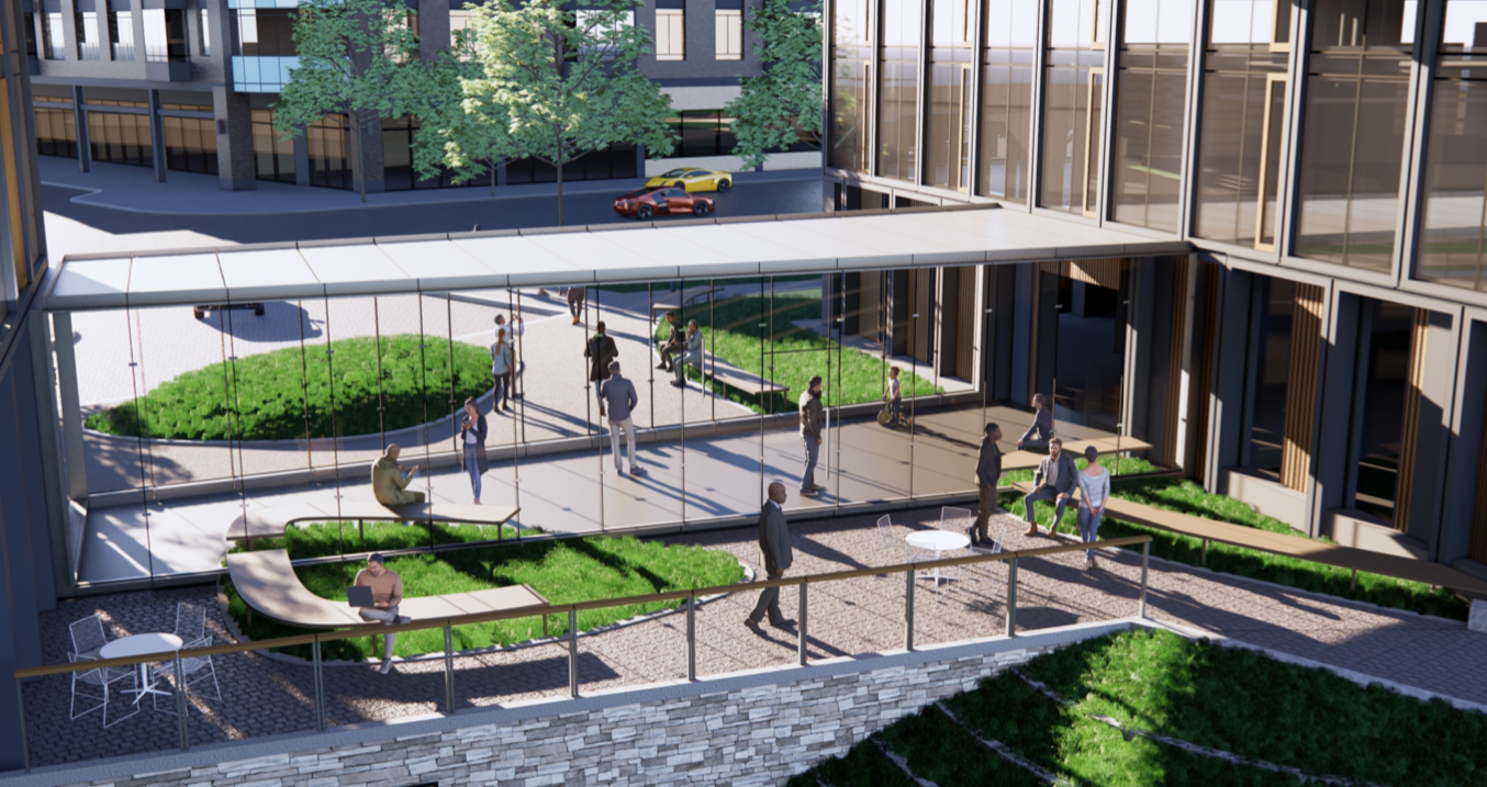 Sweating details of Van Aken apartment tower design in Shaker Heights