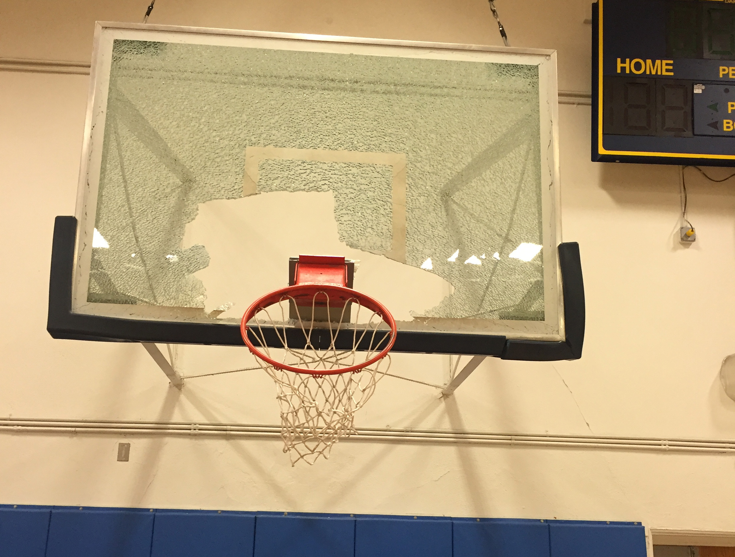 High school senior shatters backboard with first career dunk