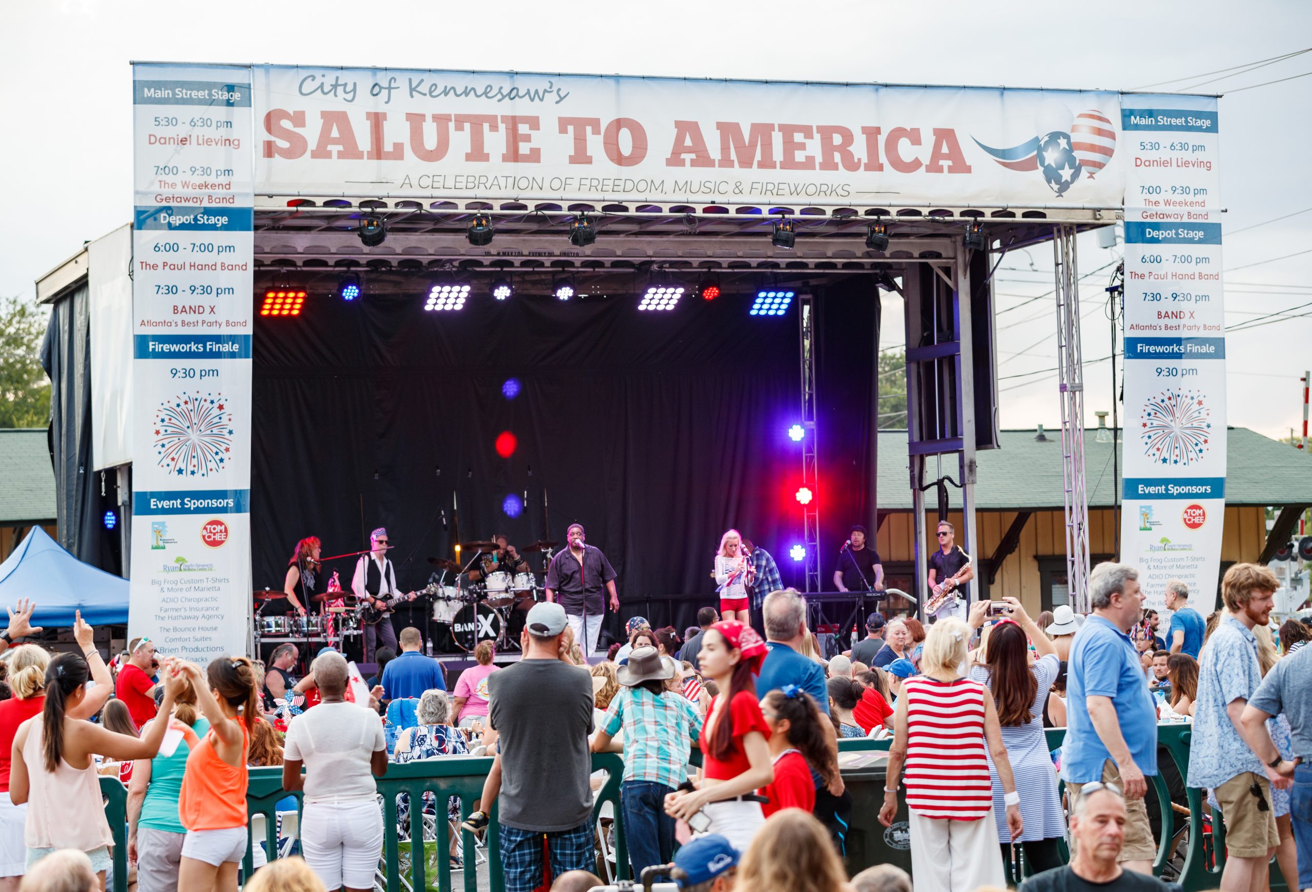 Kennesaw's Salute to America will include live music, a Kid's Parade, food vendors and fireworks on July 3. (Courtesy of Kennesaw)