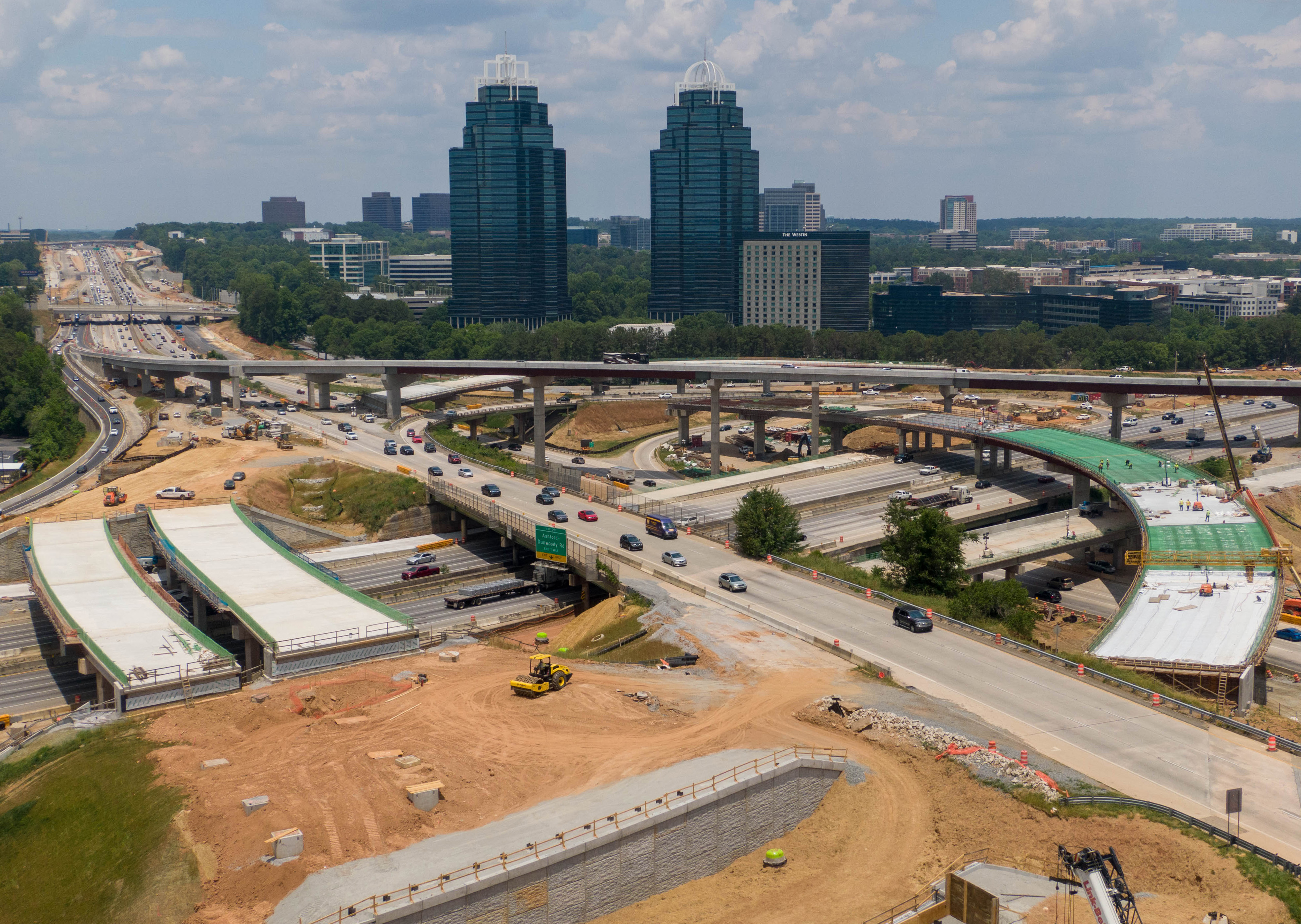 Aerial photos: I-285 at Georgia 400 construction update