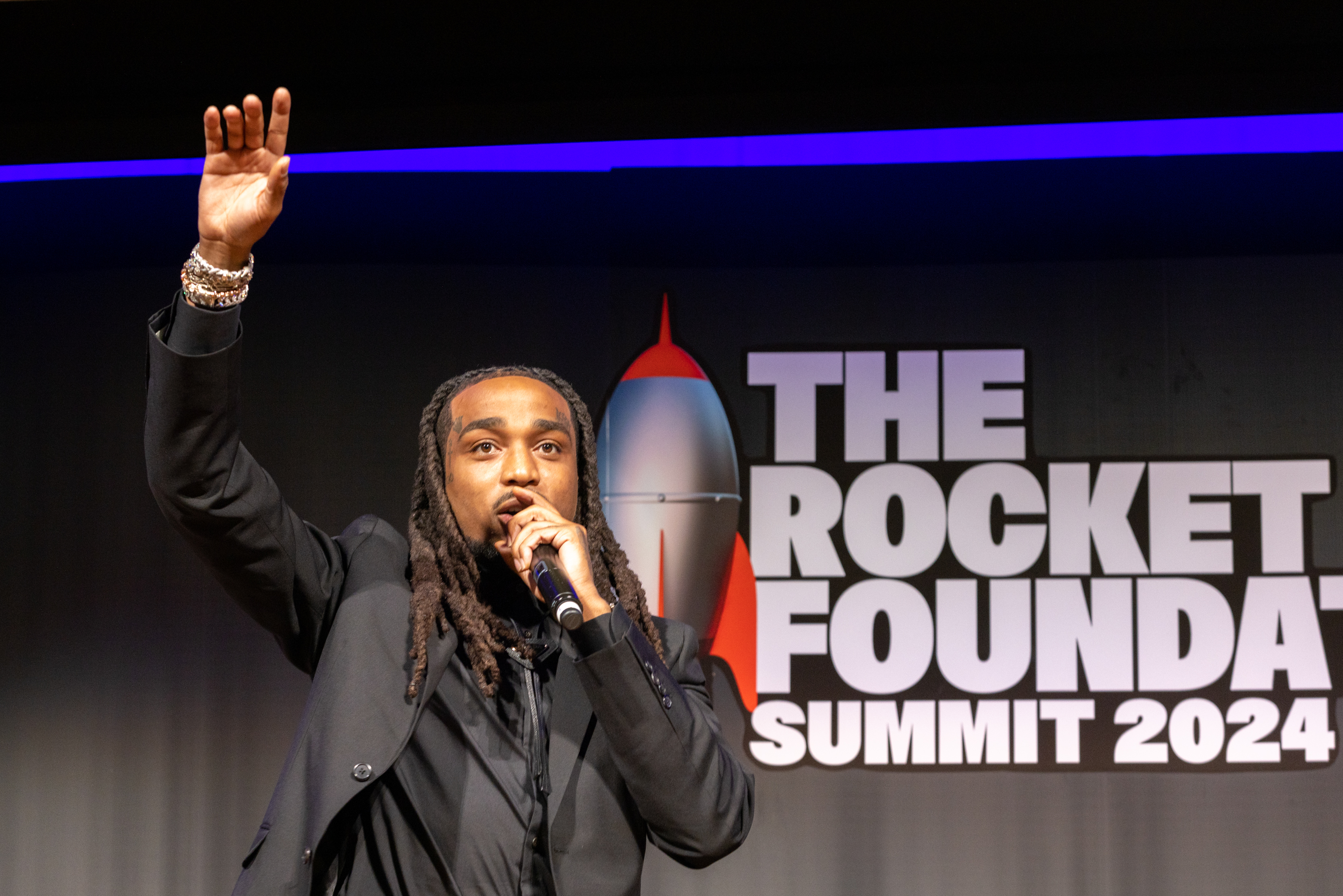 Quavo wants youth to soar in music business, life with Rocket Camp