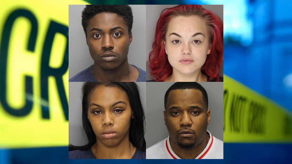 Marietta police arrested Kenneth Thomas (top left), Laura Elizabeth Waugh (top right), Kamari Bolden (bottom left) and Douglas Laverne White (bottom right) in a human trafficking case involving a 15-year old girl.