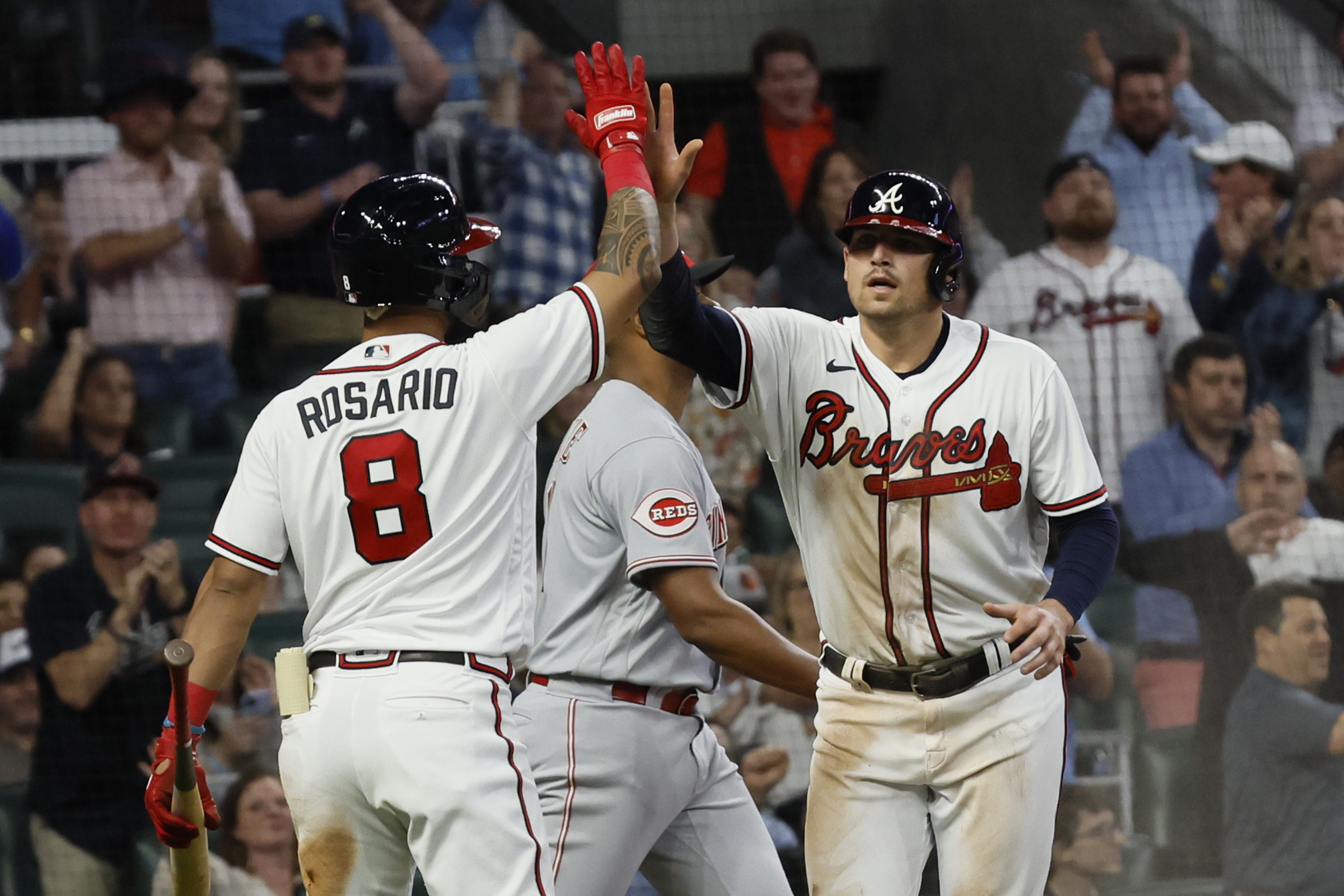 Ronald Acuña Jr., Eddie Rosario homer, majors-leading Braves beat