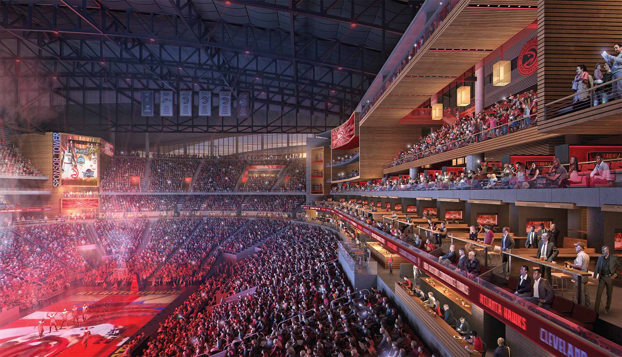 An artist rendering of what the renovations at Philips Arena. Photo provided.