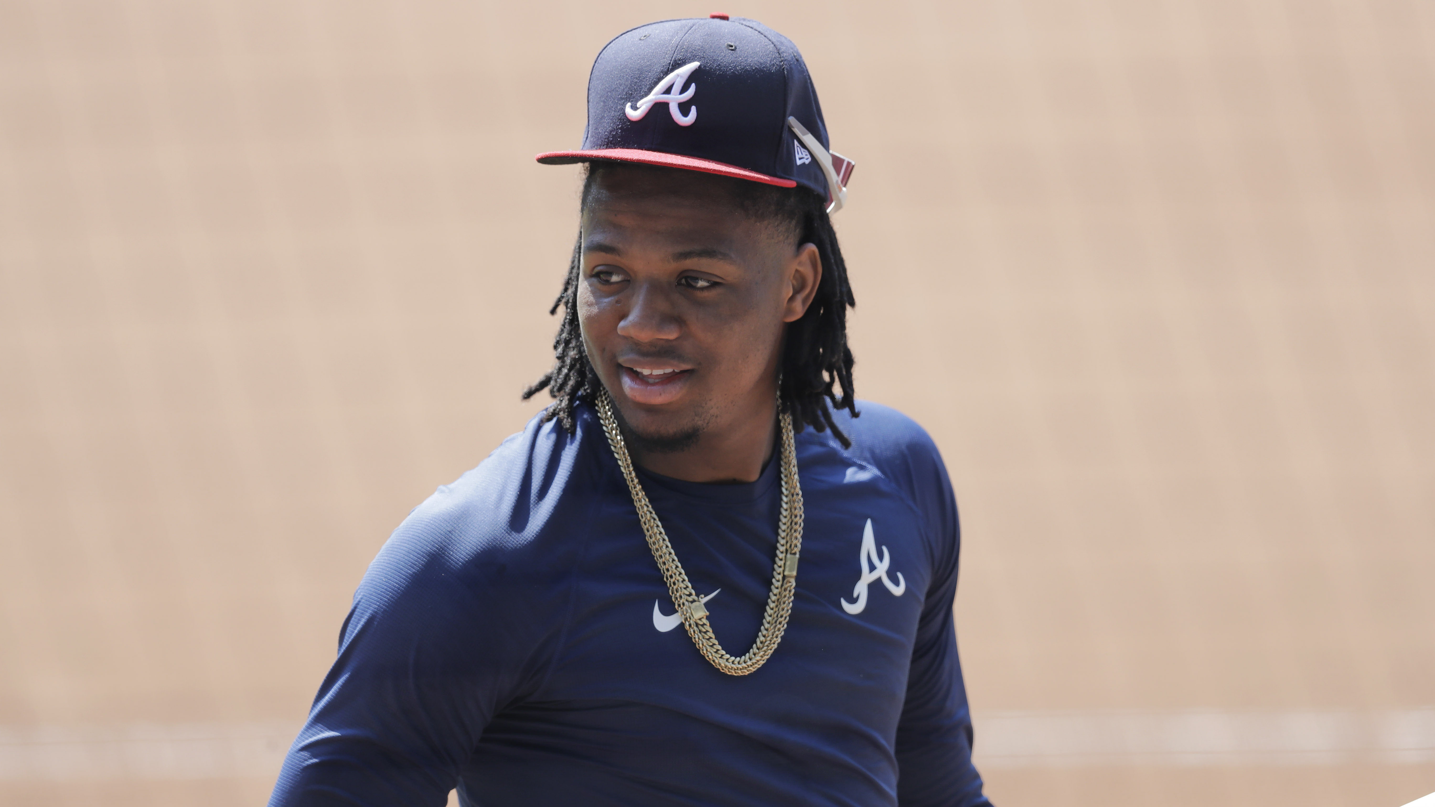 Atlanta Braves' Ronald Acuña, Jr. at Marietta HS youth baseball