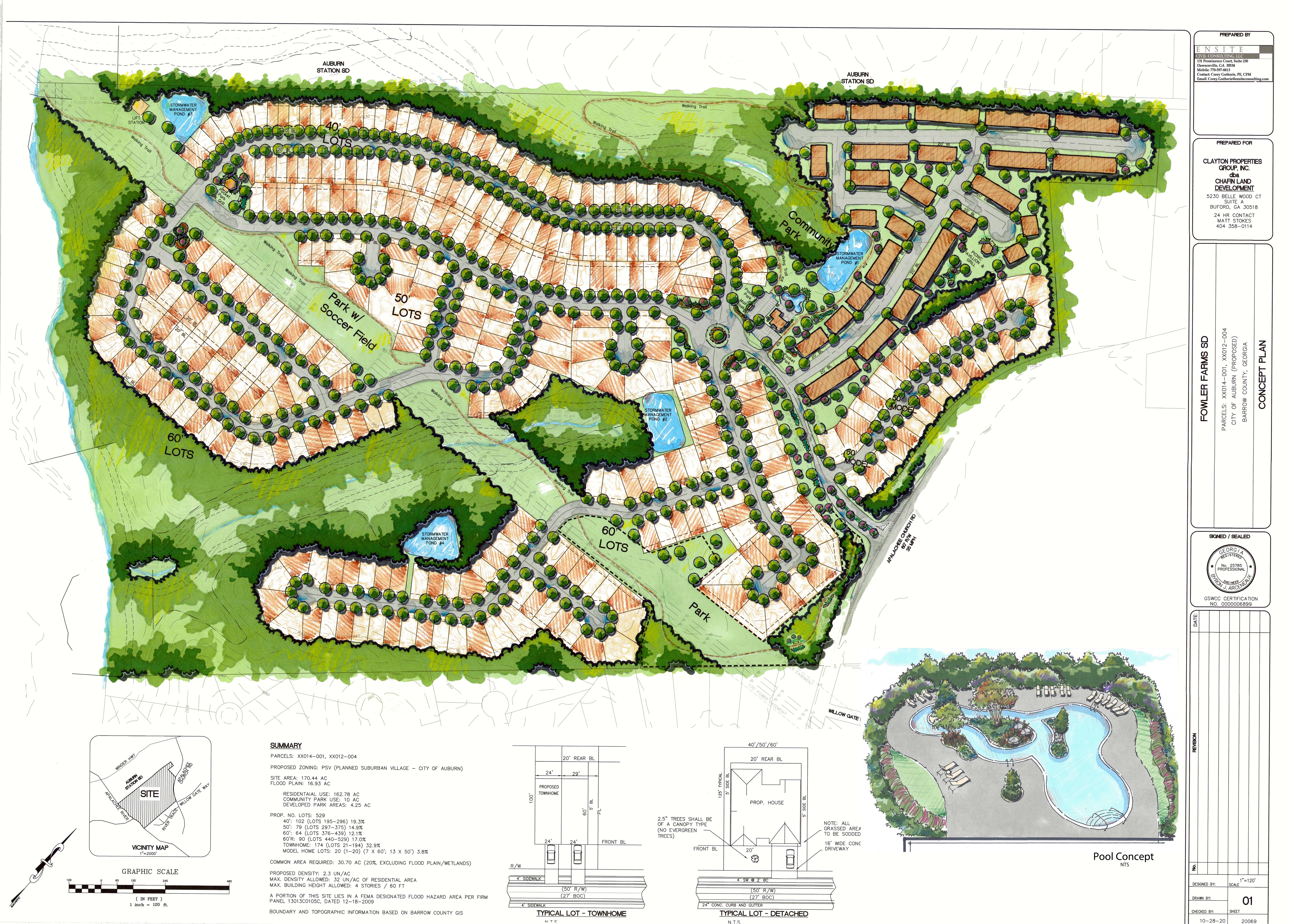 Chafin Land Development plans to build a 529-home subdivision on Apalachee Church Road dubbed "Fowler Farms." (Courtesy of Clint Dixon)
