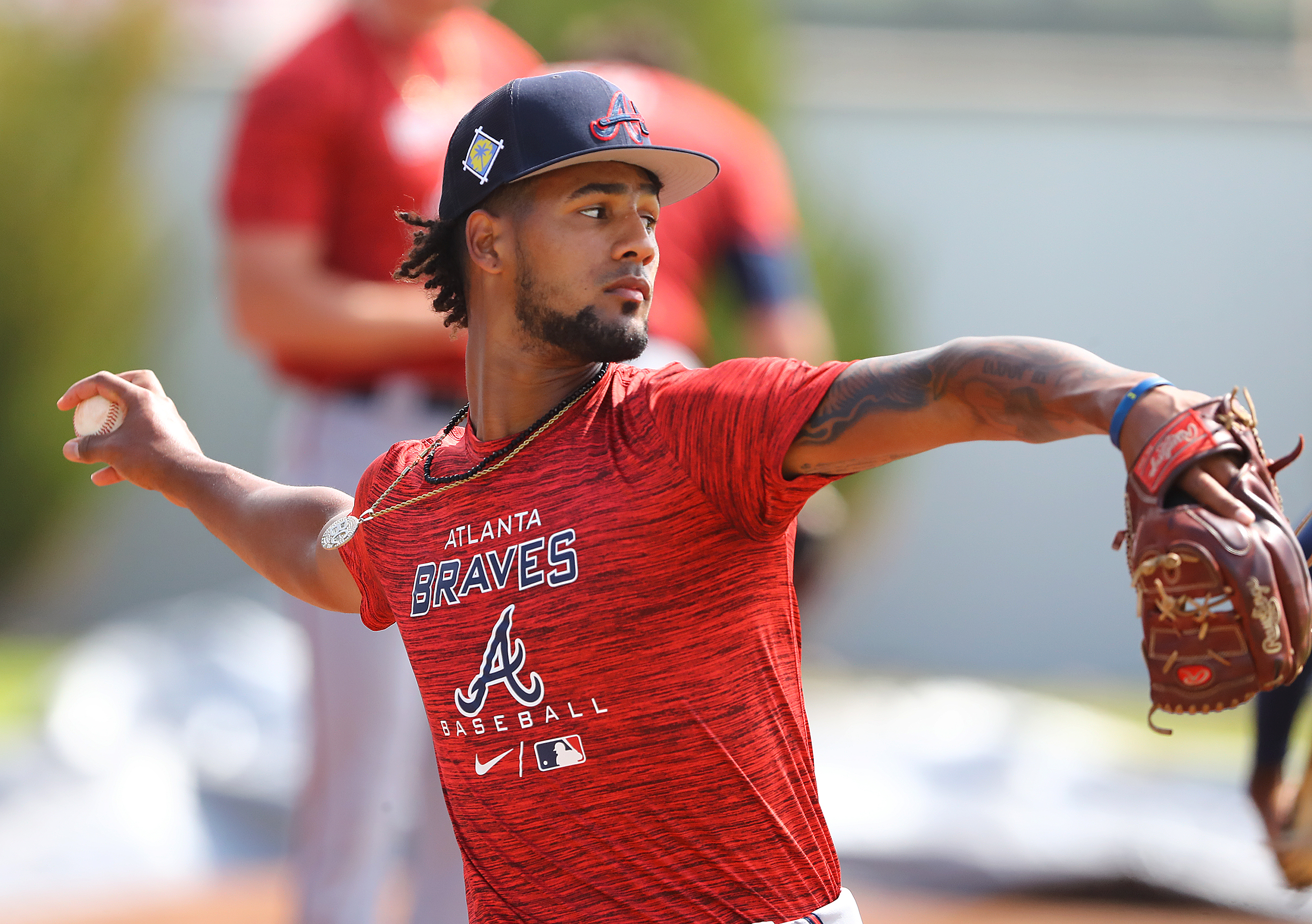 Atlanta Braves pitcher Rolddy Munoz (40) during a MiLB Spring