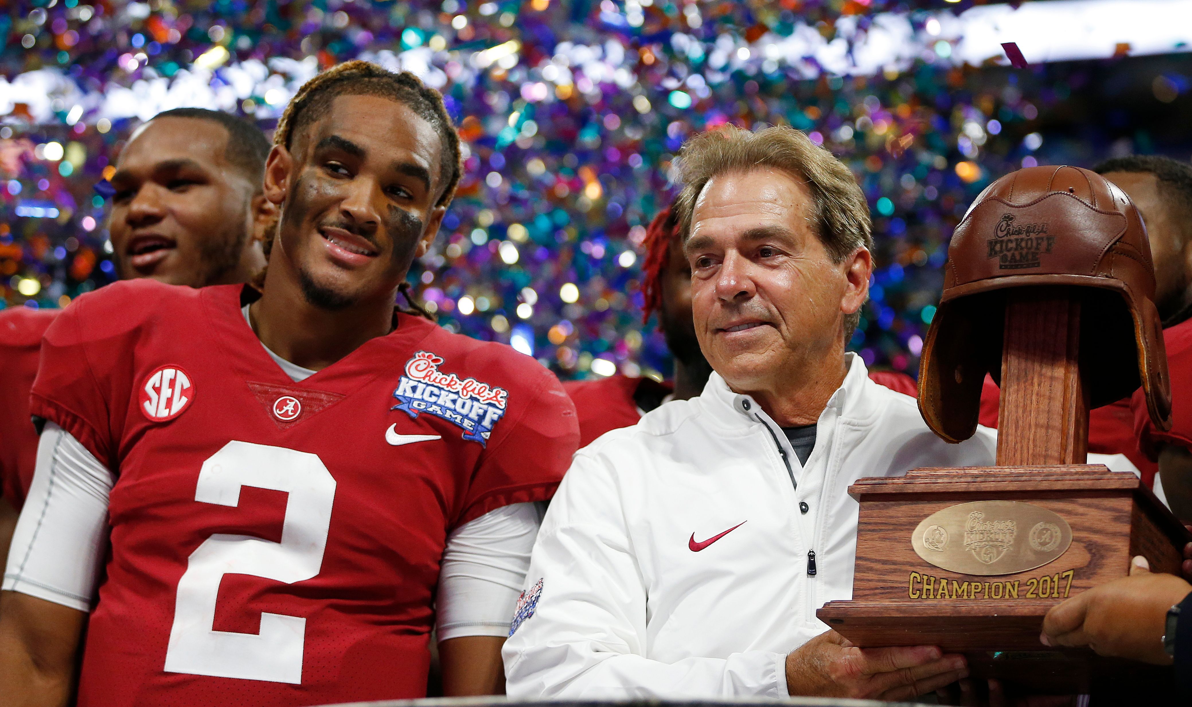 Nick Saban: Jalen Hurts told me he is staying at Alabama this season