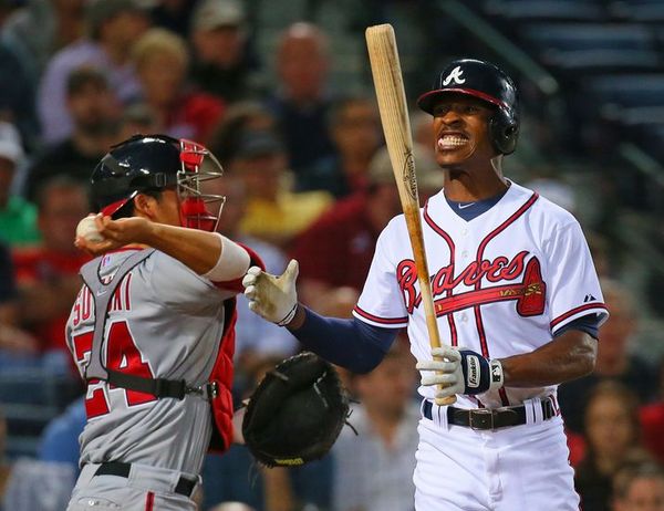Upton's two seasons with the Brave (2013-2014) were filled with more frustration than celebration. (Curtis Compton/AJC photo)