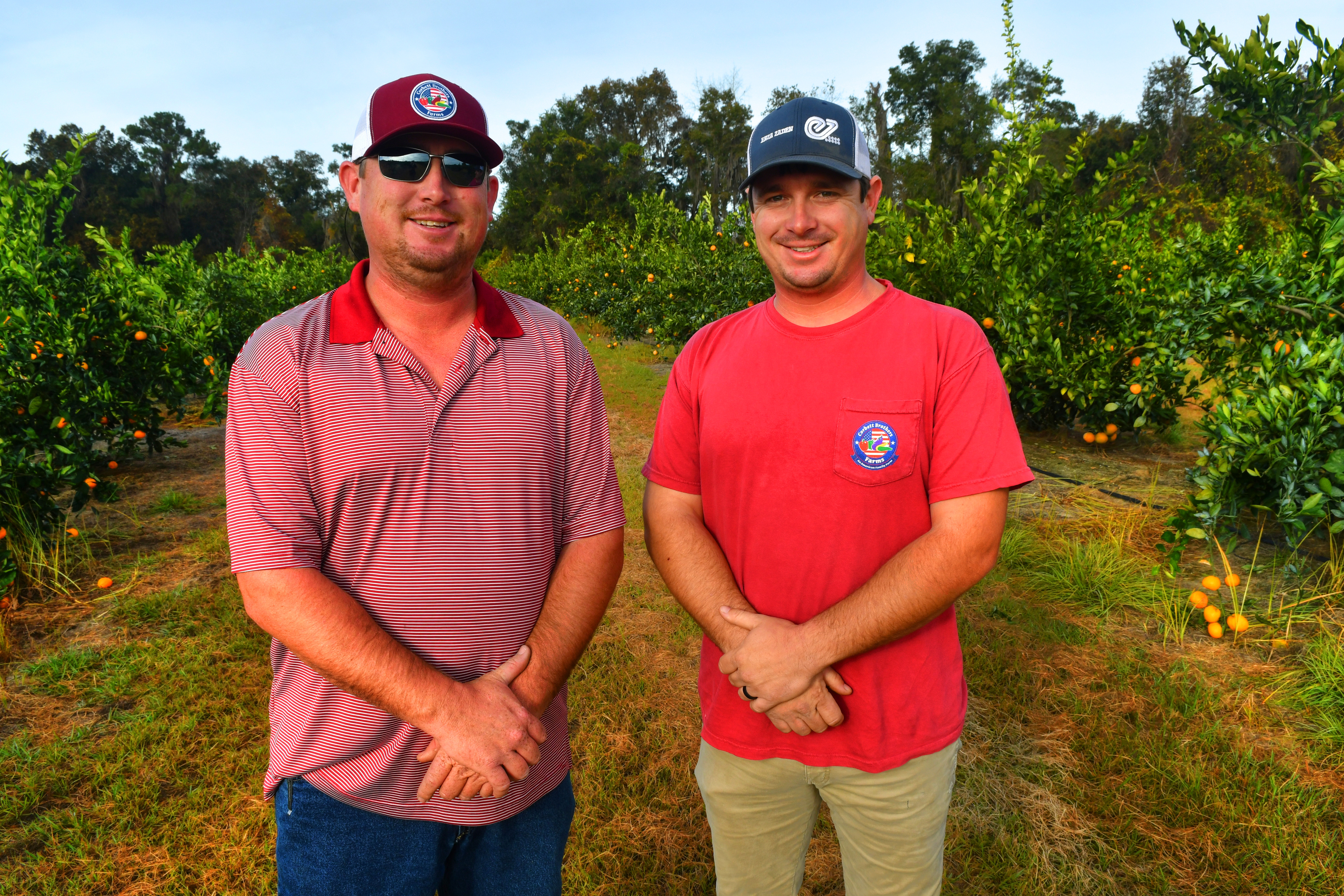 Brothers Justin Corbett (left) and Jared Corbett took over operations of Corbett Brothers Farms in 2019 when their father, Ken Corbett, retired. Contributed by Chris Hunt